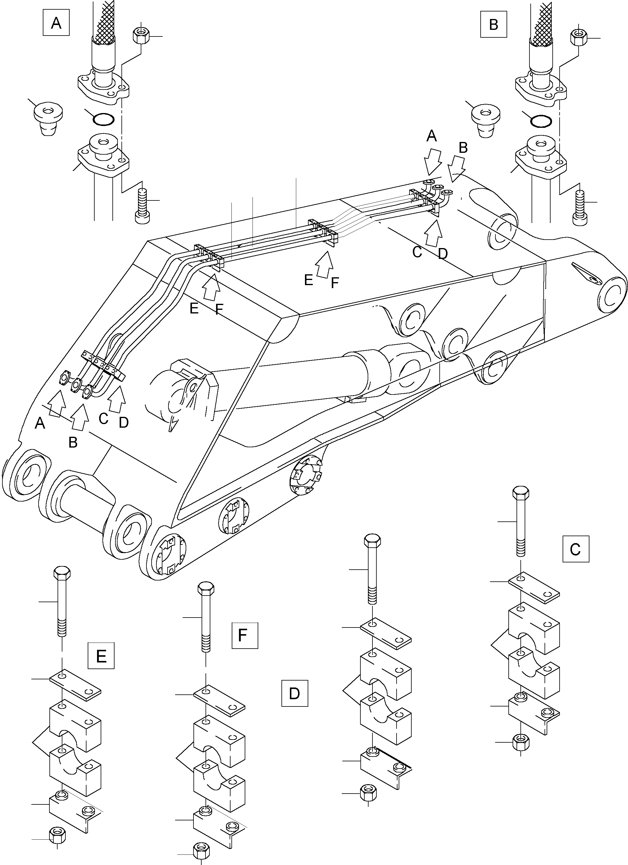 Труба в сборе ø 65 769 897 73 KOMATSU