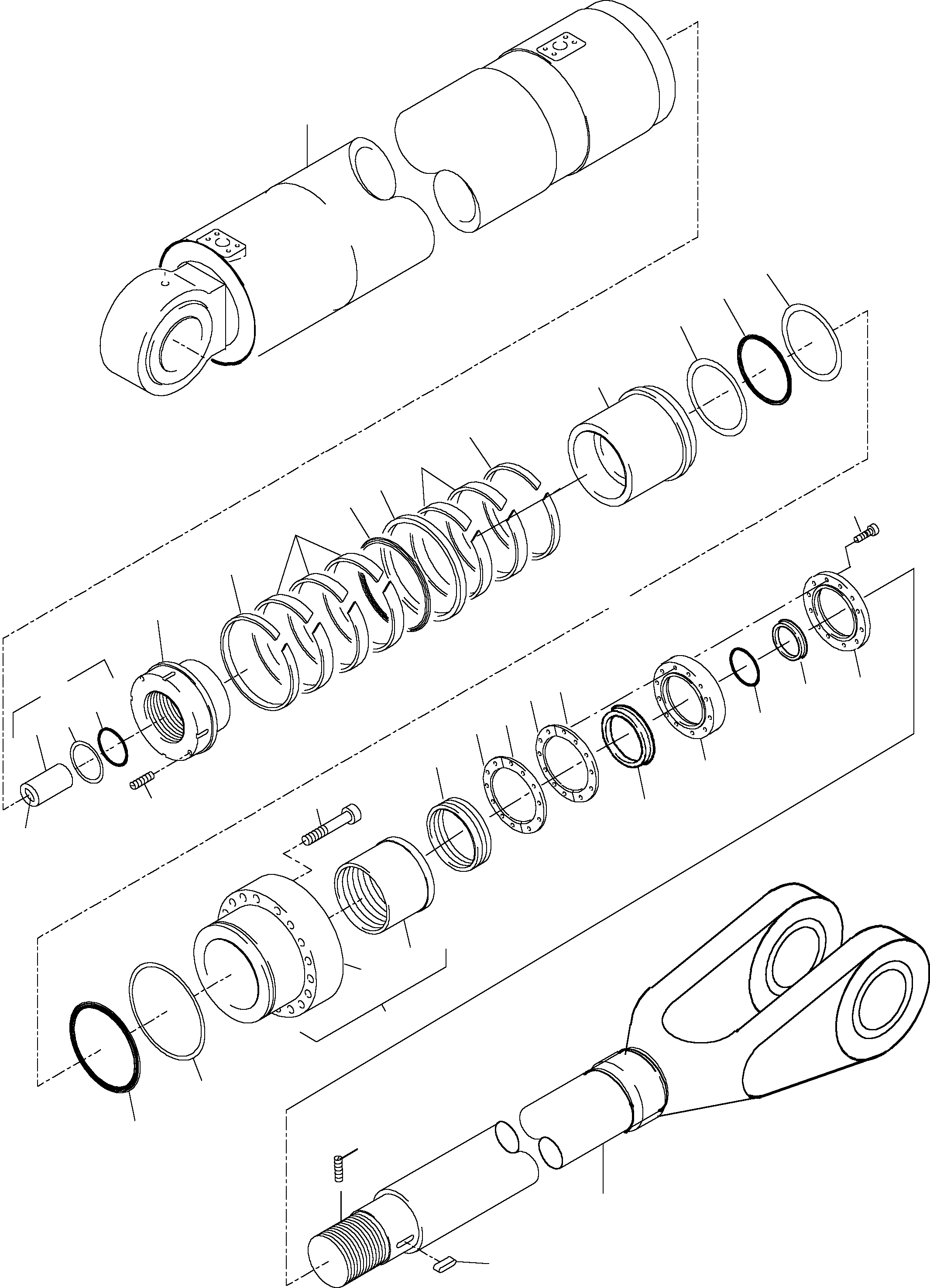 Hydraulic cylinder assy. (could weather design) 899 085 40 KOMATSU