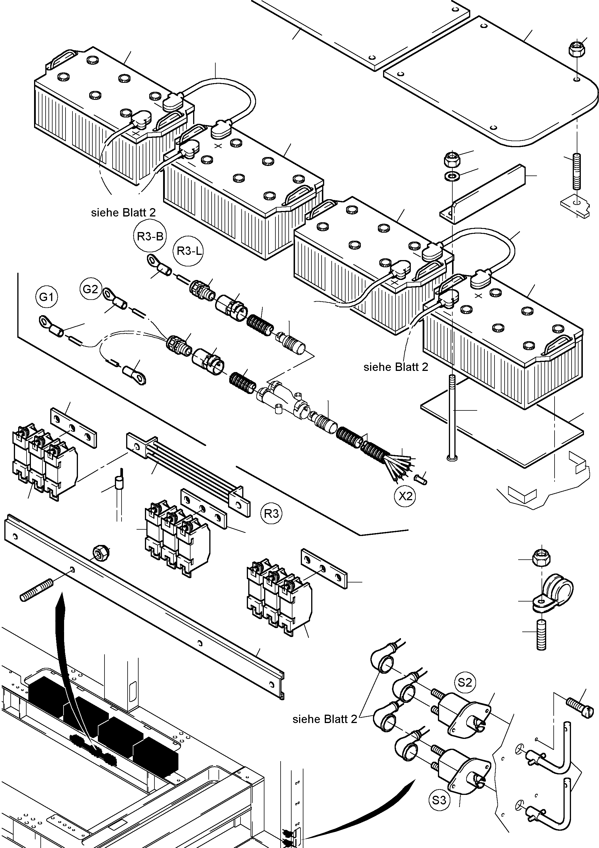 Кабель - battery G8, G9 915 294 40 KOMATSU