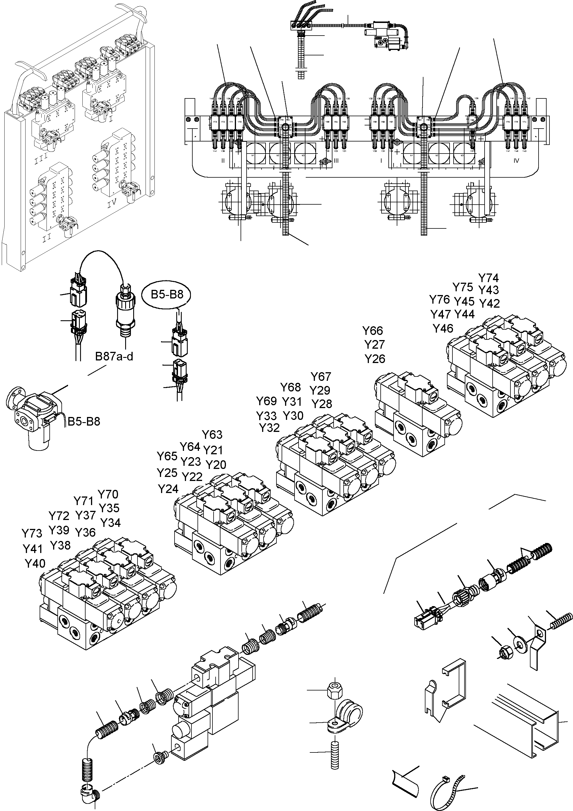 Harness control plates 913 313 40 KOMATSU