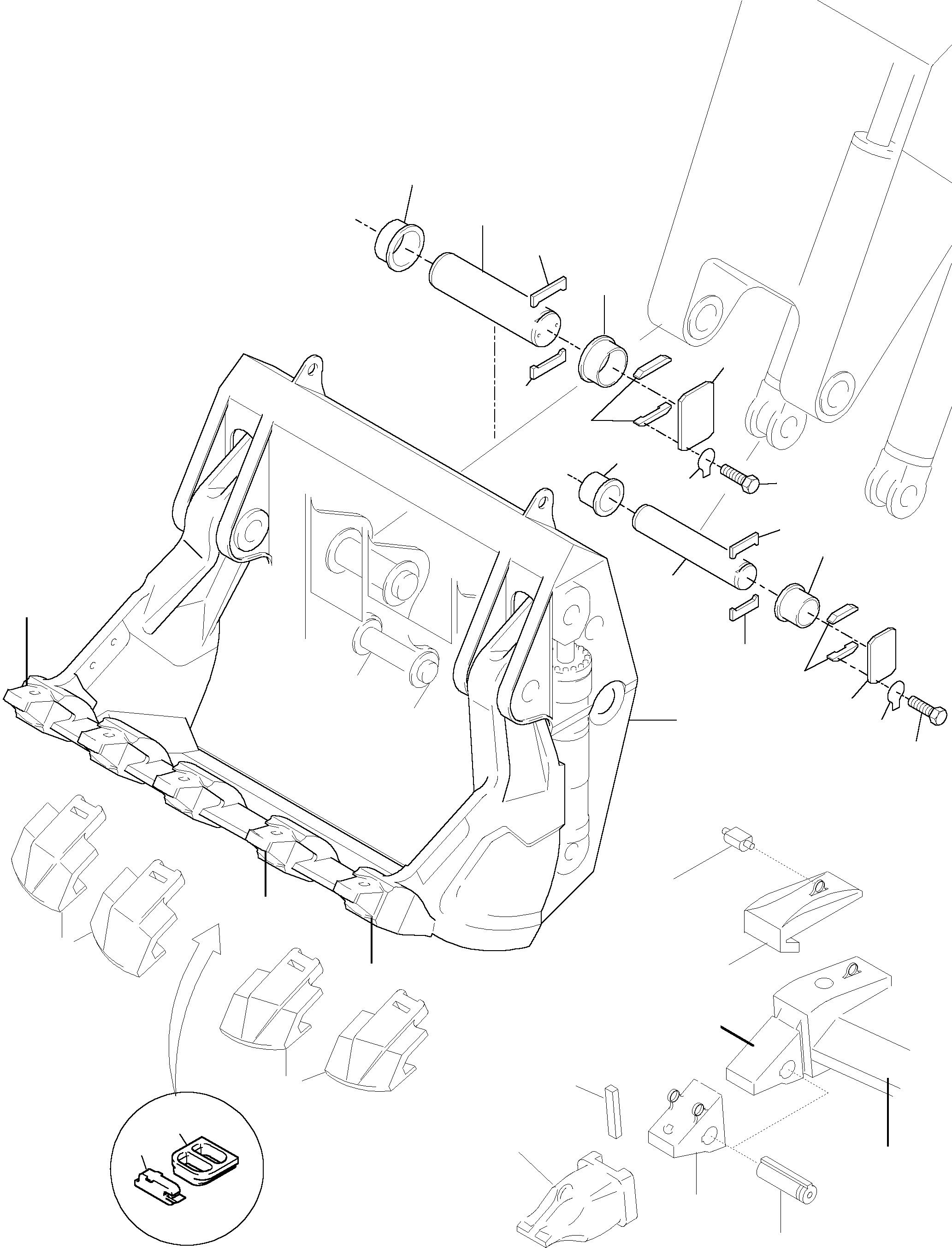 Bucket clam 770 146 73 KOMATSU