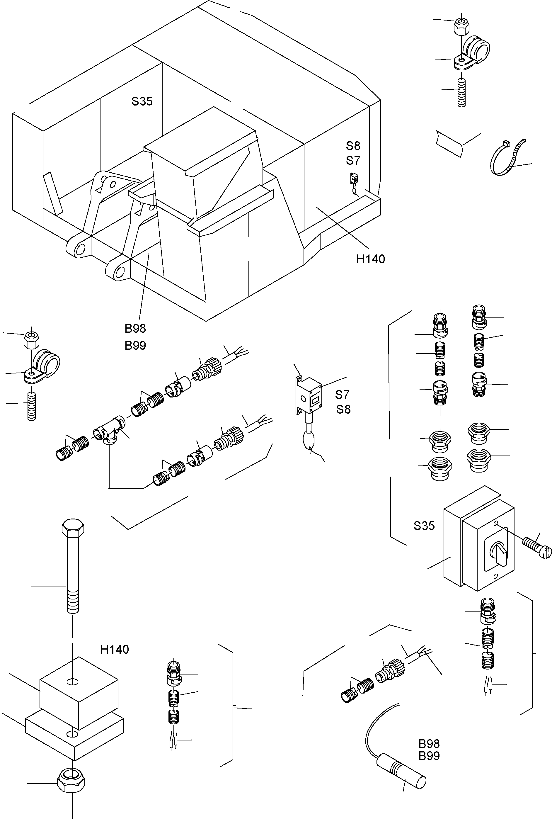 Harness - sensor-sprocket 913 212 40 KOMATSU