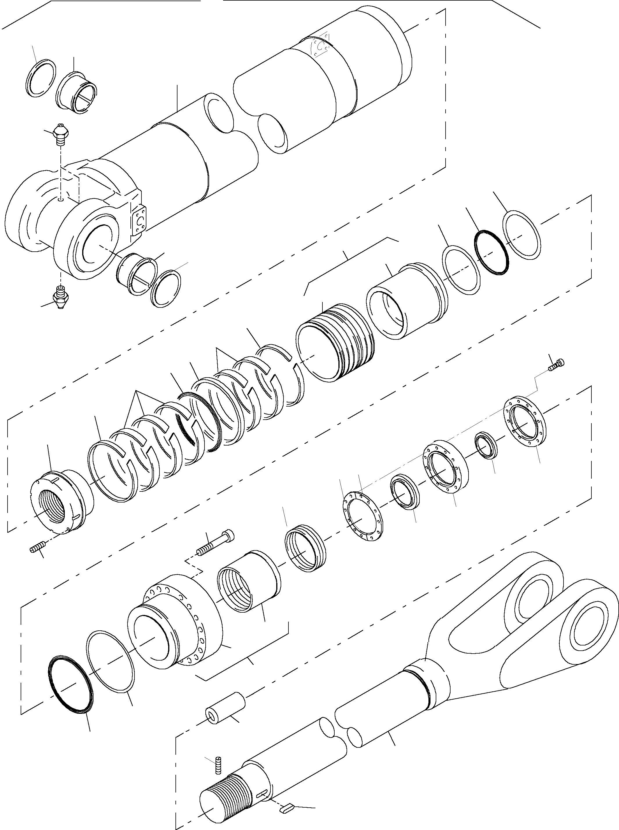 Seal kit for sealing flange fig-nos: 17,18,23 and 27,37 769 935 73 KOMATSU