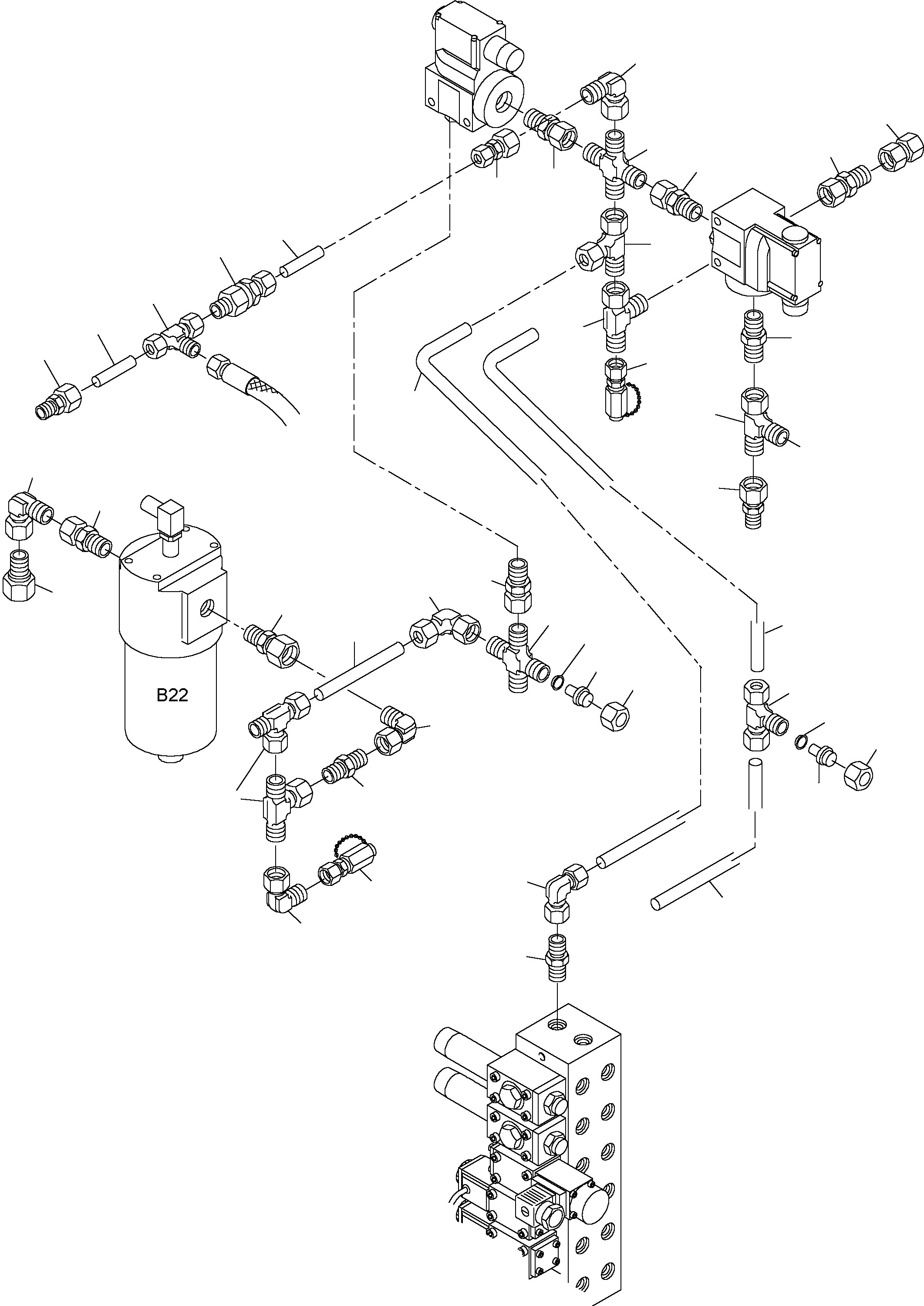 Pipe assy. Ø 18 916 779 40 KOMATSU