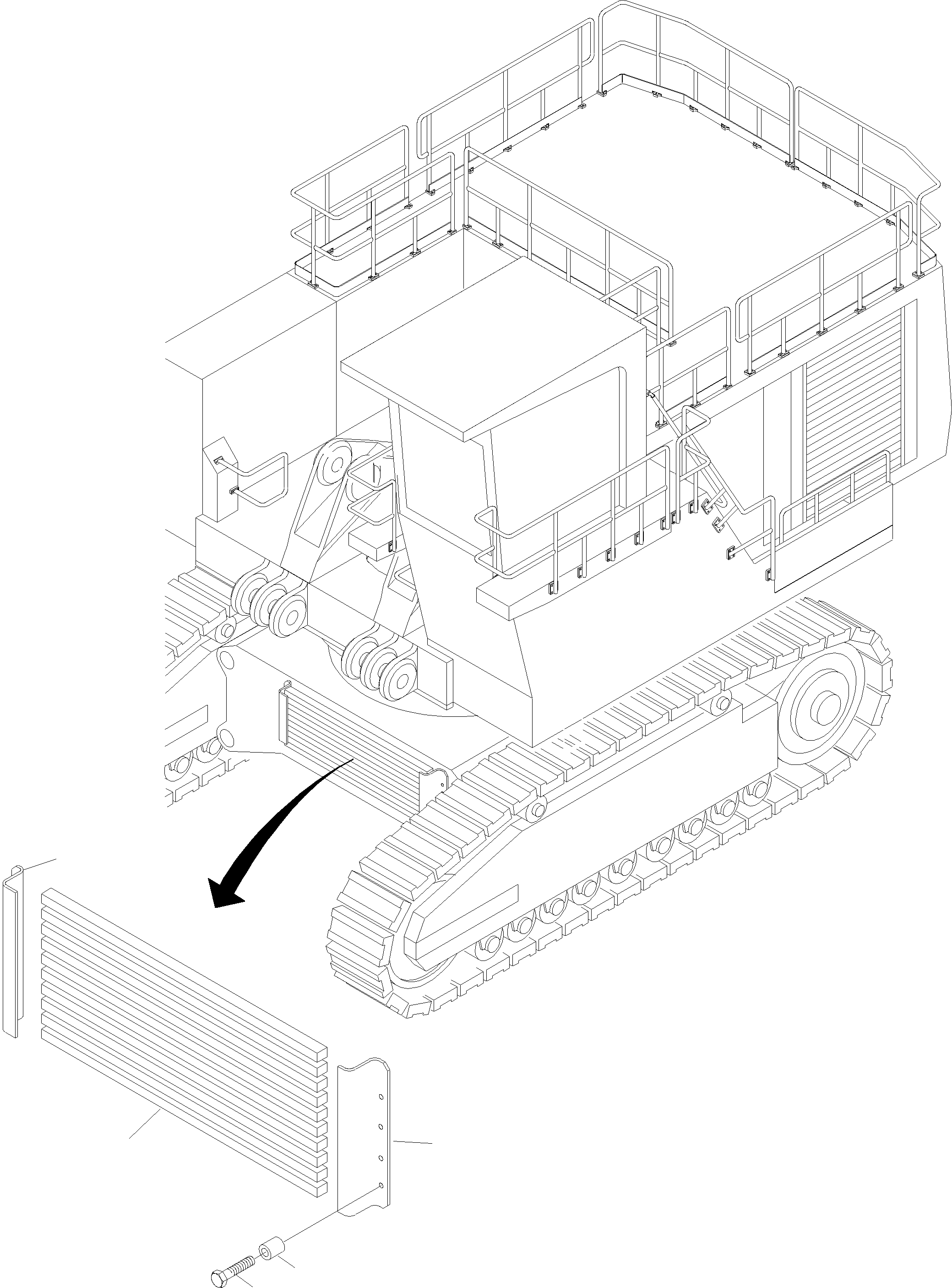 Edge plate 922 573 40 KOMATSU