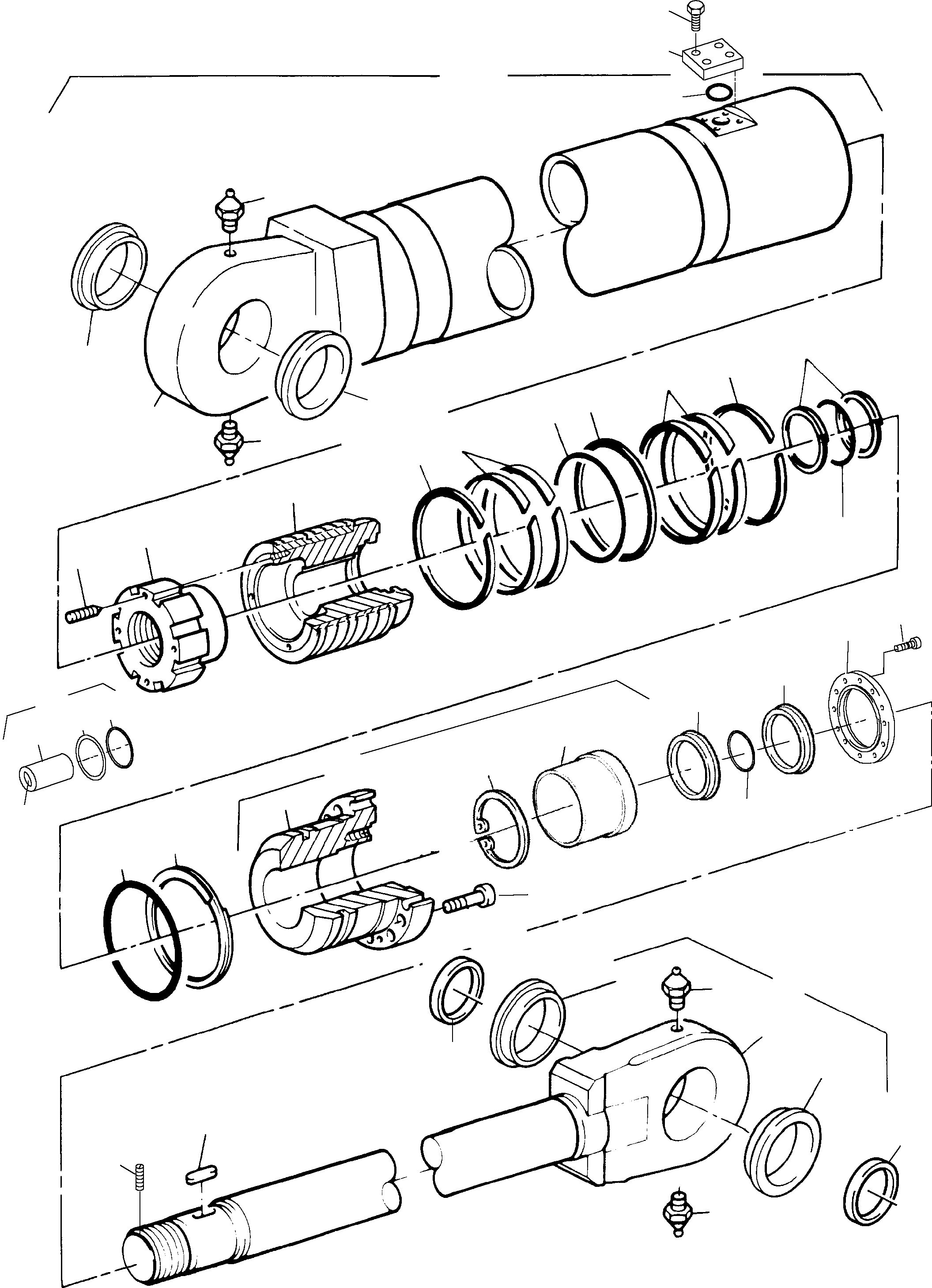 Sealing flange assy. incl. fig-nos. 10-12 (finish work after bush is installed) 913 953 49 KOMATSU