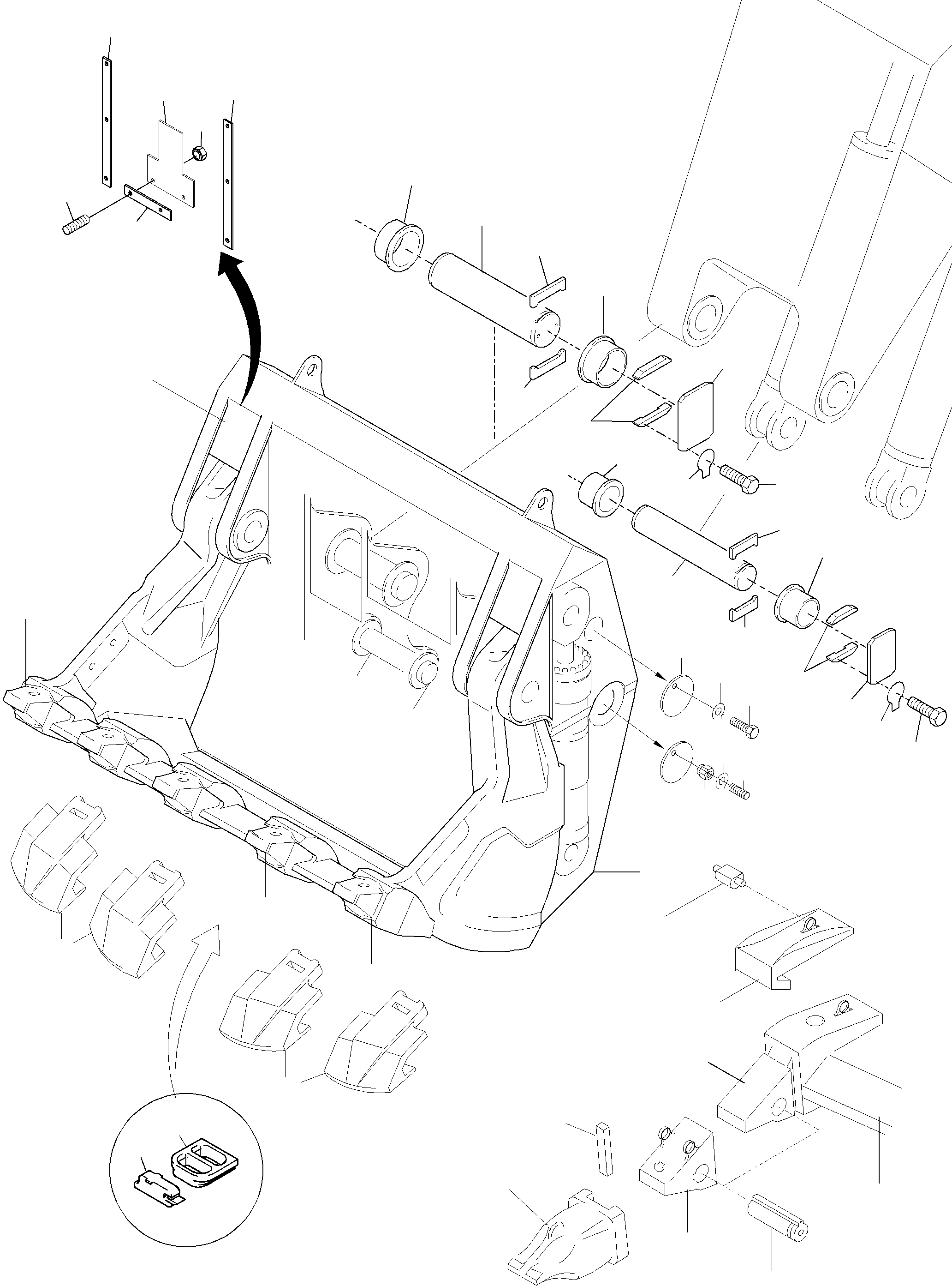Bucket clam 793 489 73 KOMATSU