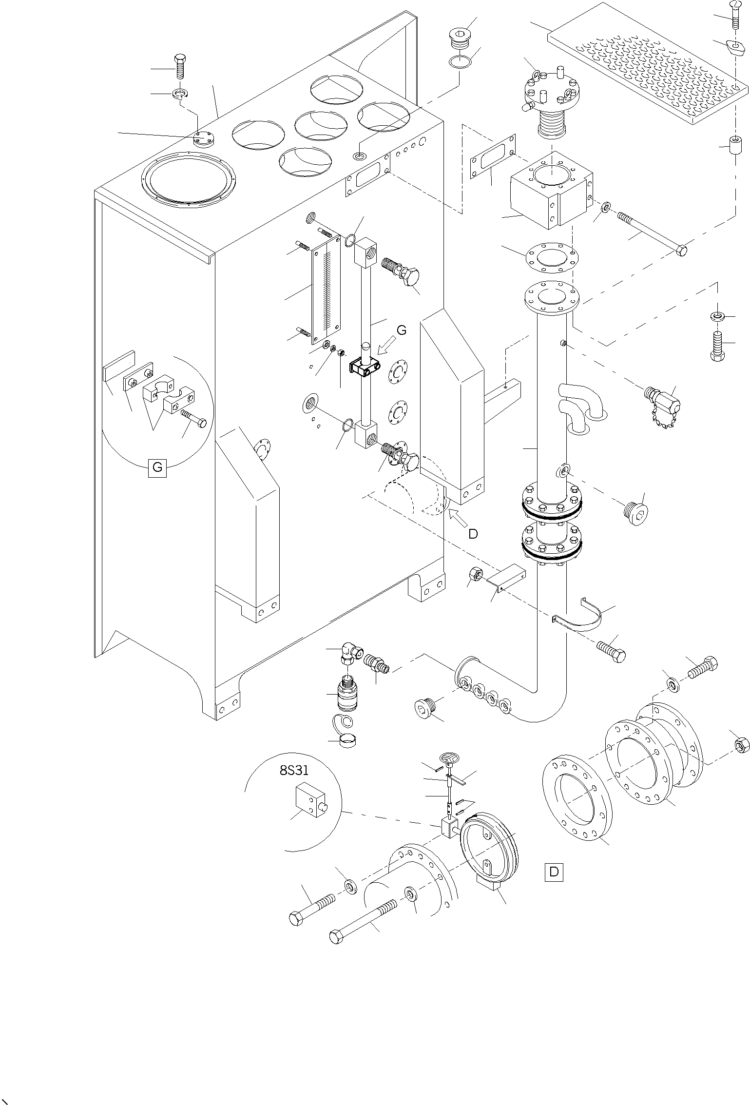 Standpipe assy. 931 444 40 KOMATSU