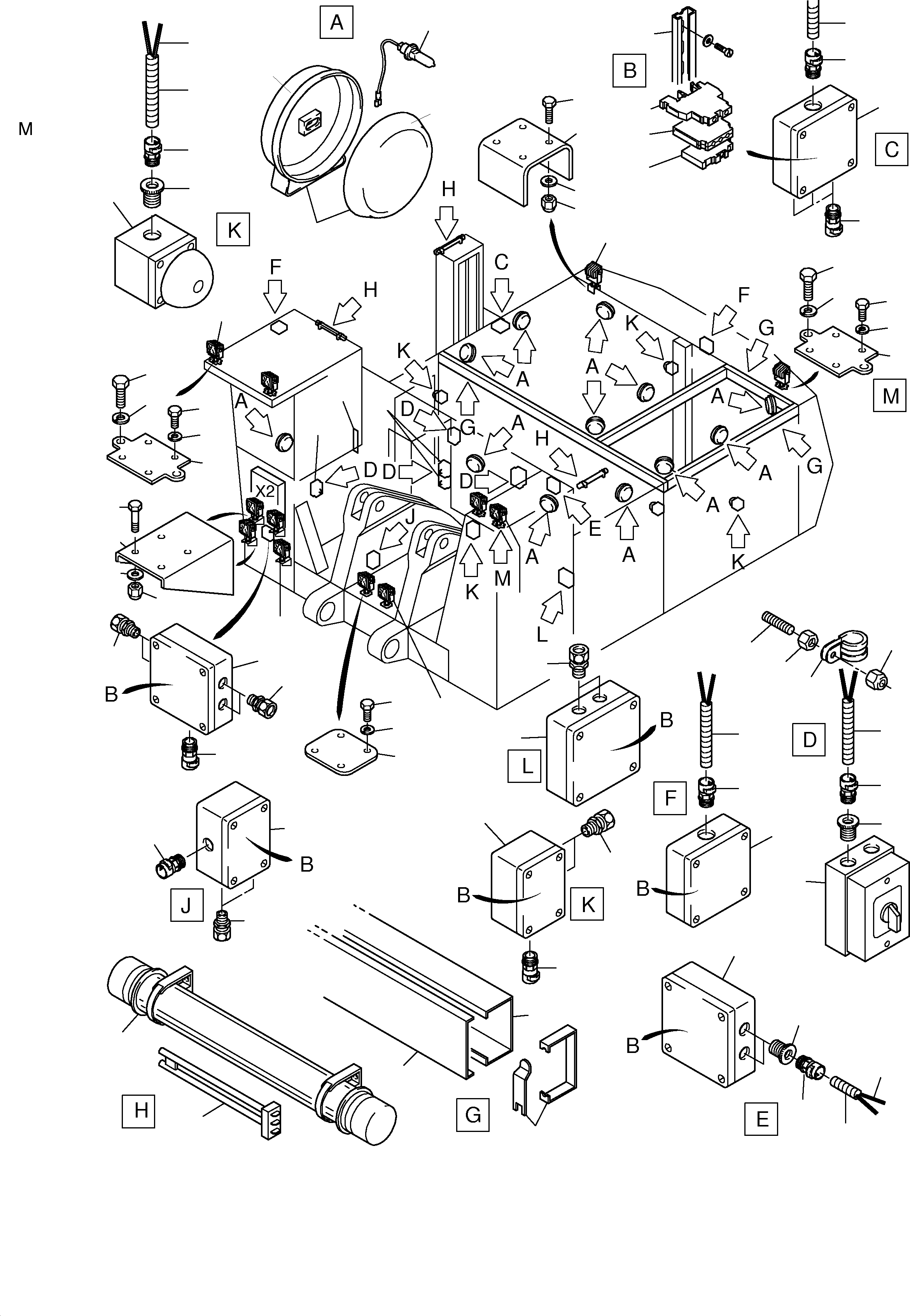 Spot light bracket 896 882 40 KOMATSU
