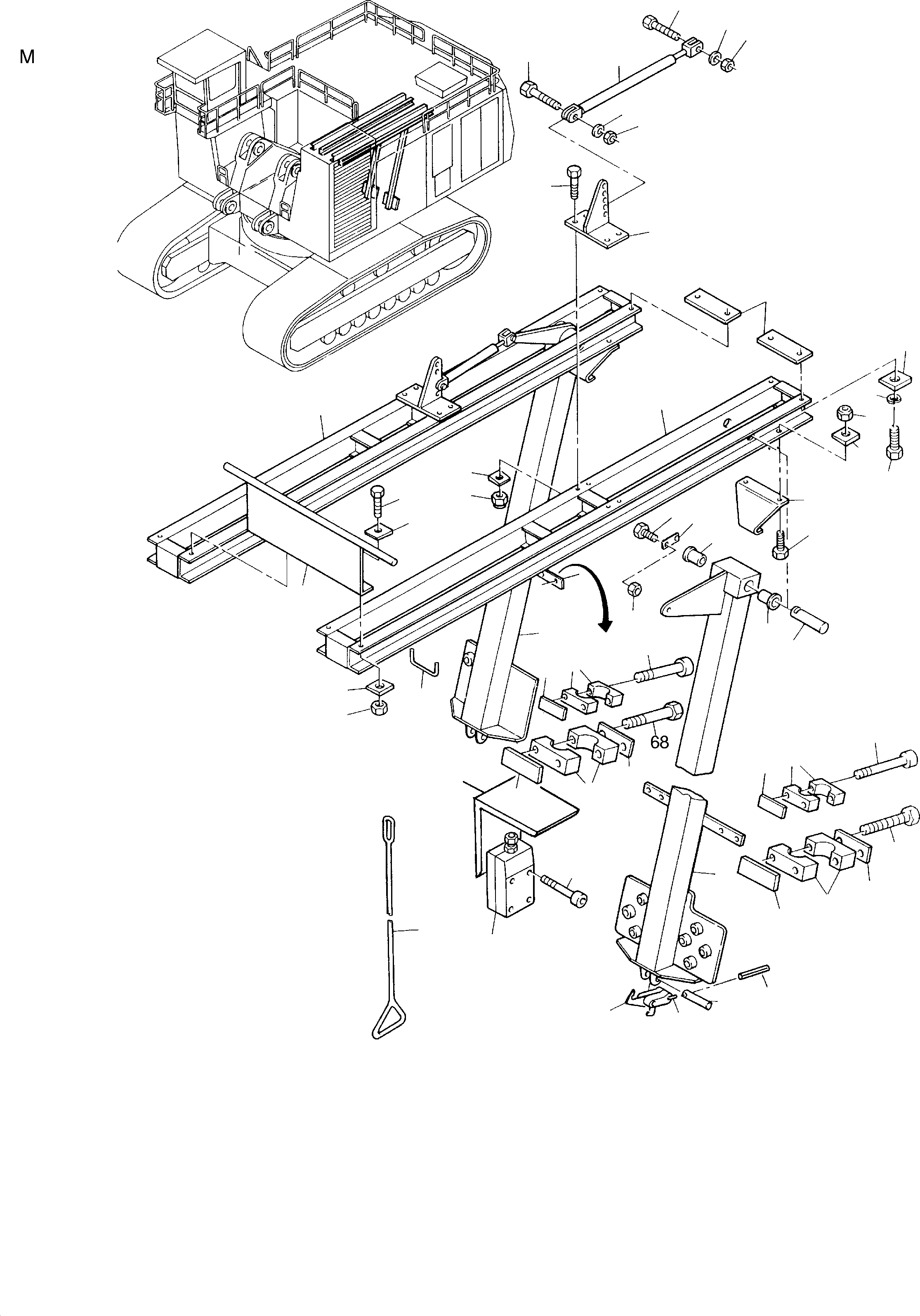 Supporting beam 896 822 40 KOMATSU