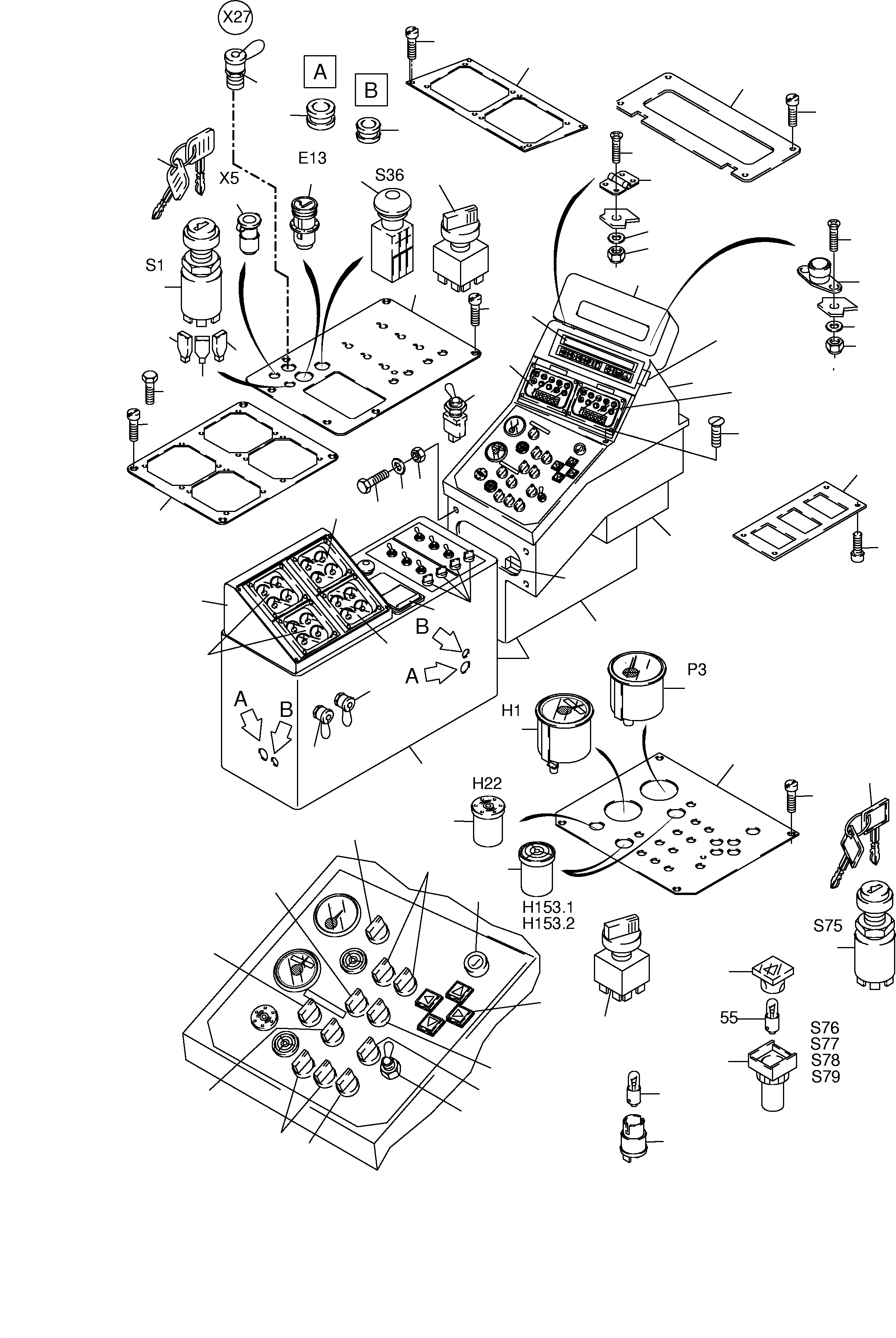 Operation panel 901 342 40 KOMATSU