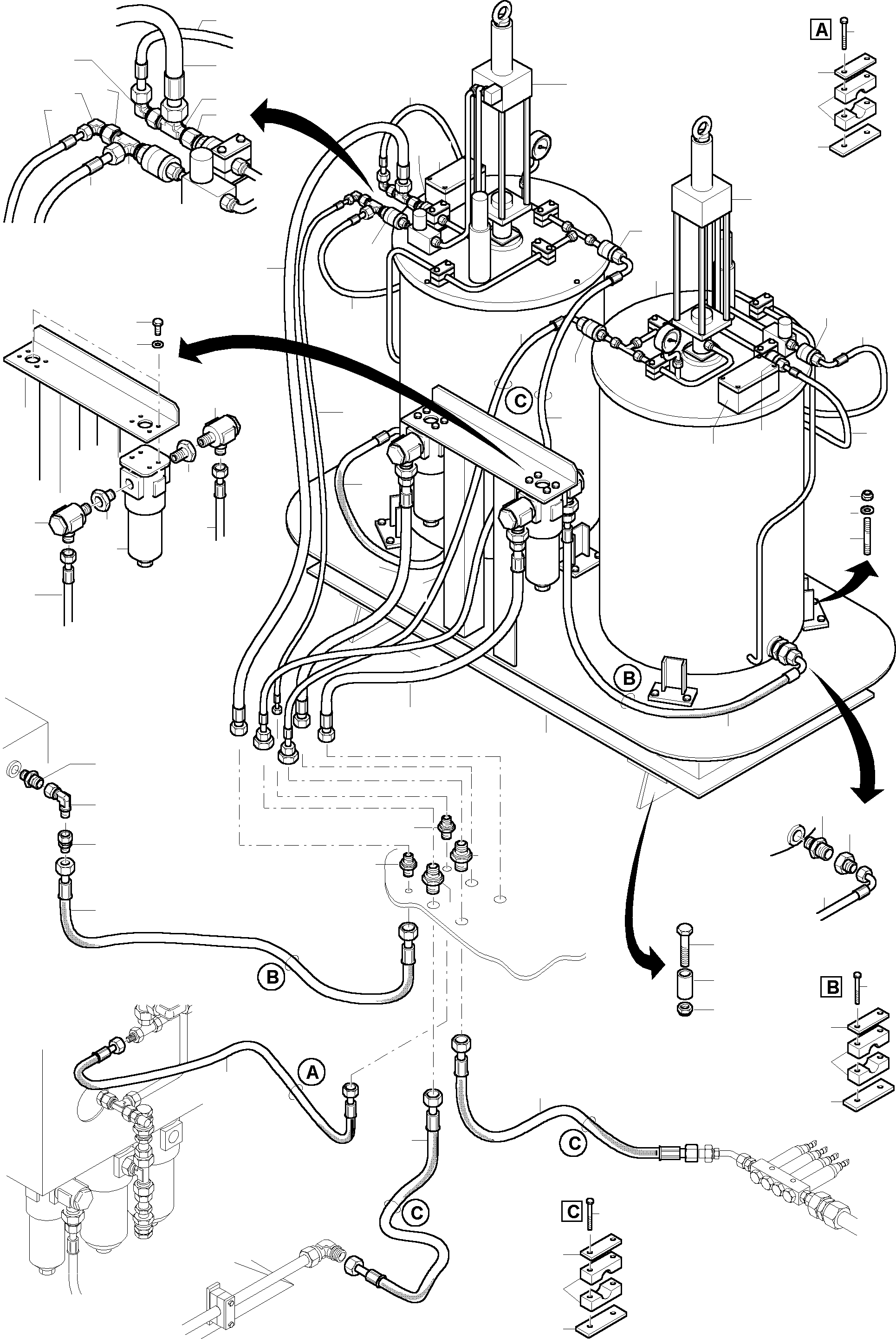 Hose assy. DN 10x3500 513 458 98 KOMATSU