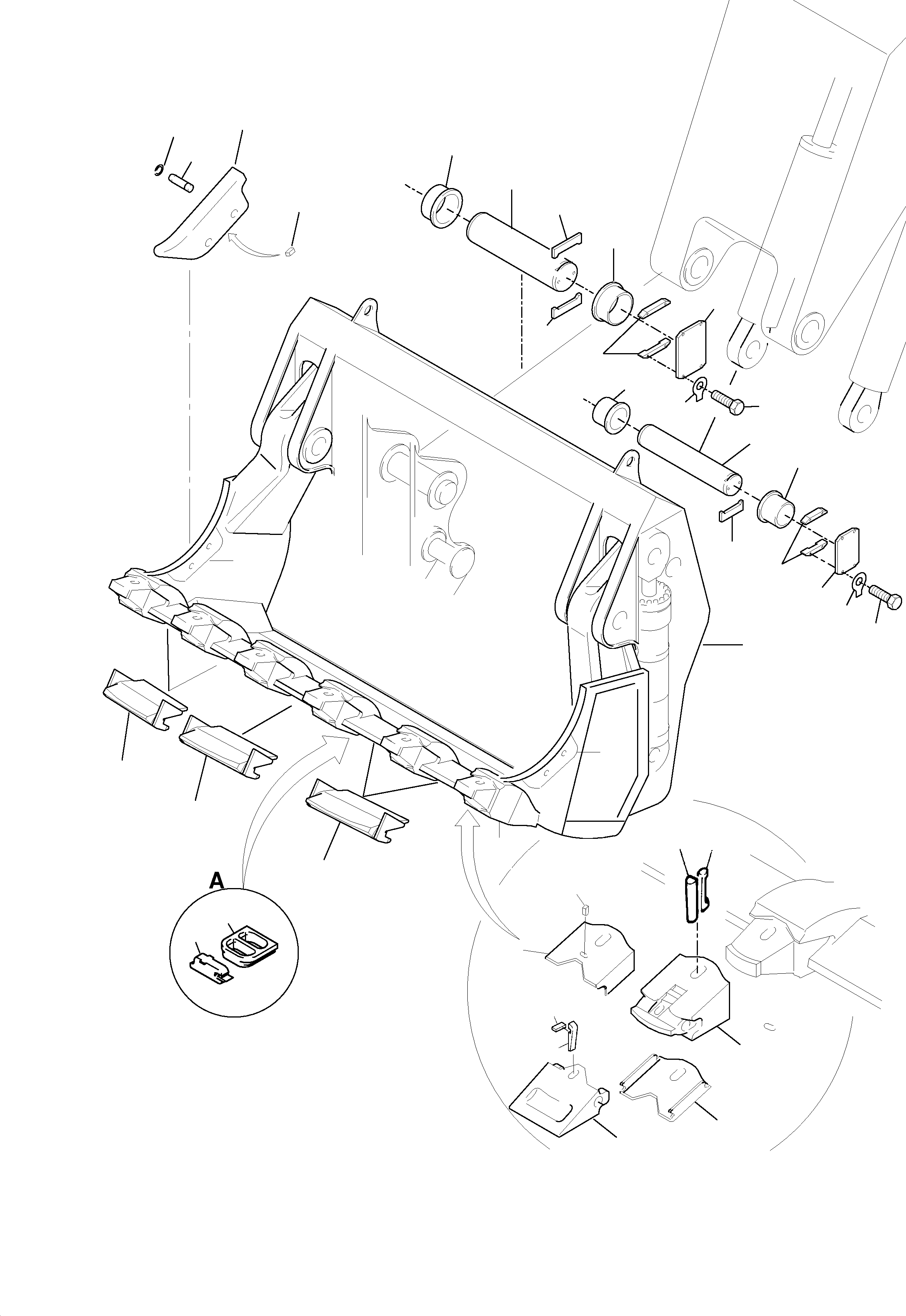 Bucket clam 769 216 73 KOMATSU
