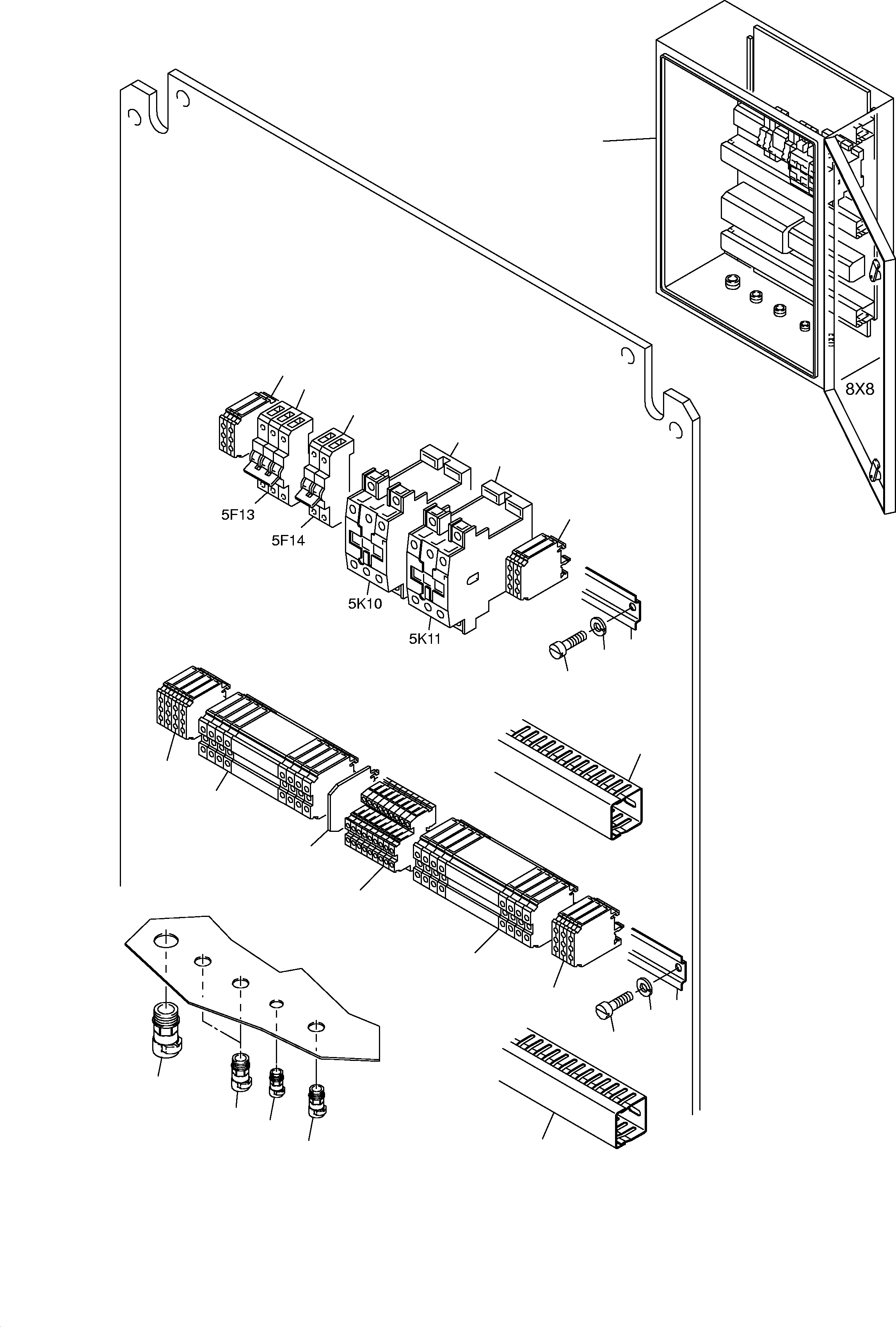 Cross connection 897 701 40 KOMATSU