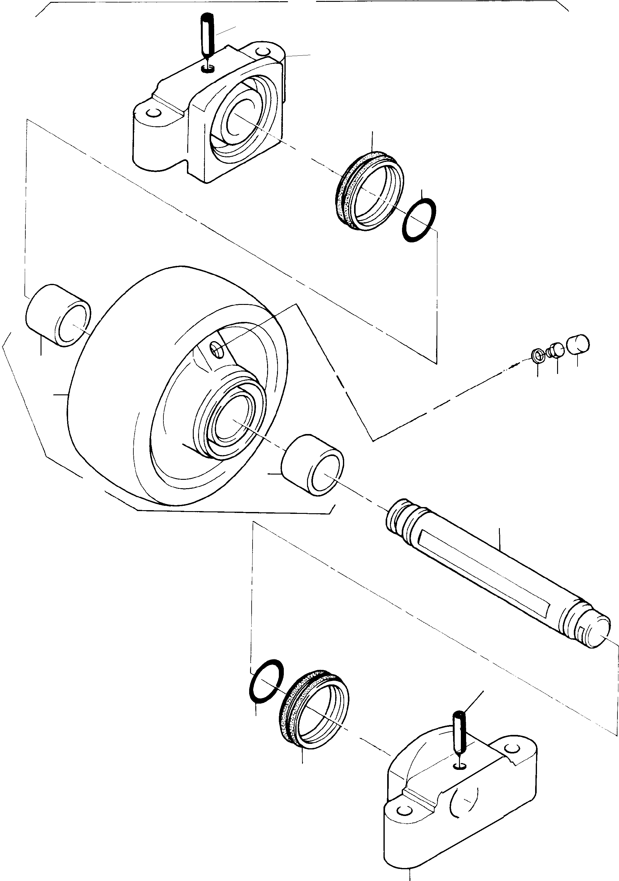 Top roller, assy. 915 645 40 KOMATSU