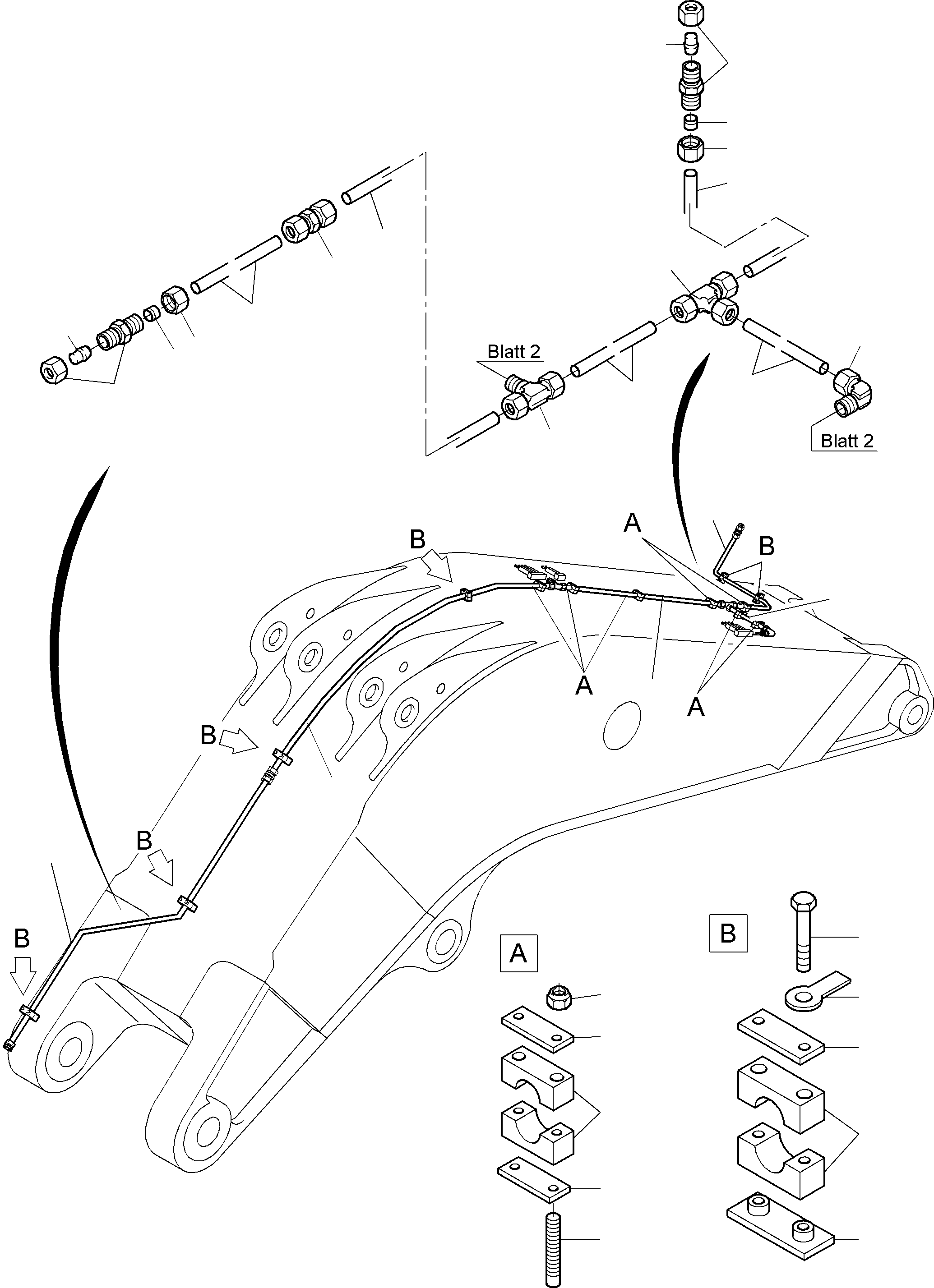 Труба в сборе ø 25 925 992 40 KOMATSU