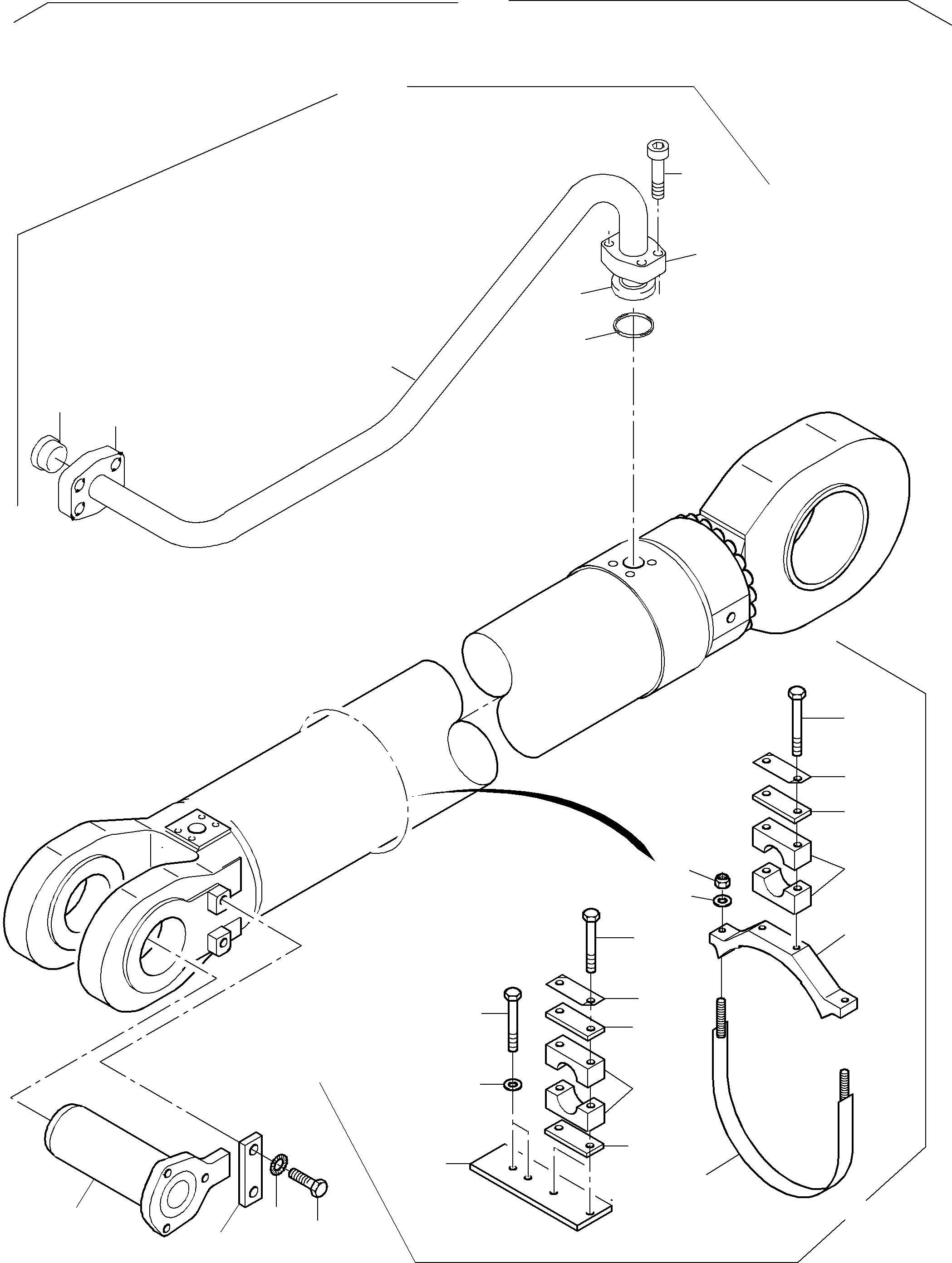 Piping, assy. r.h. fig-nos. 10-27 924 913 40 KOMATSU