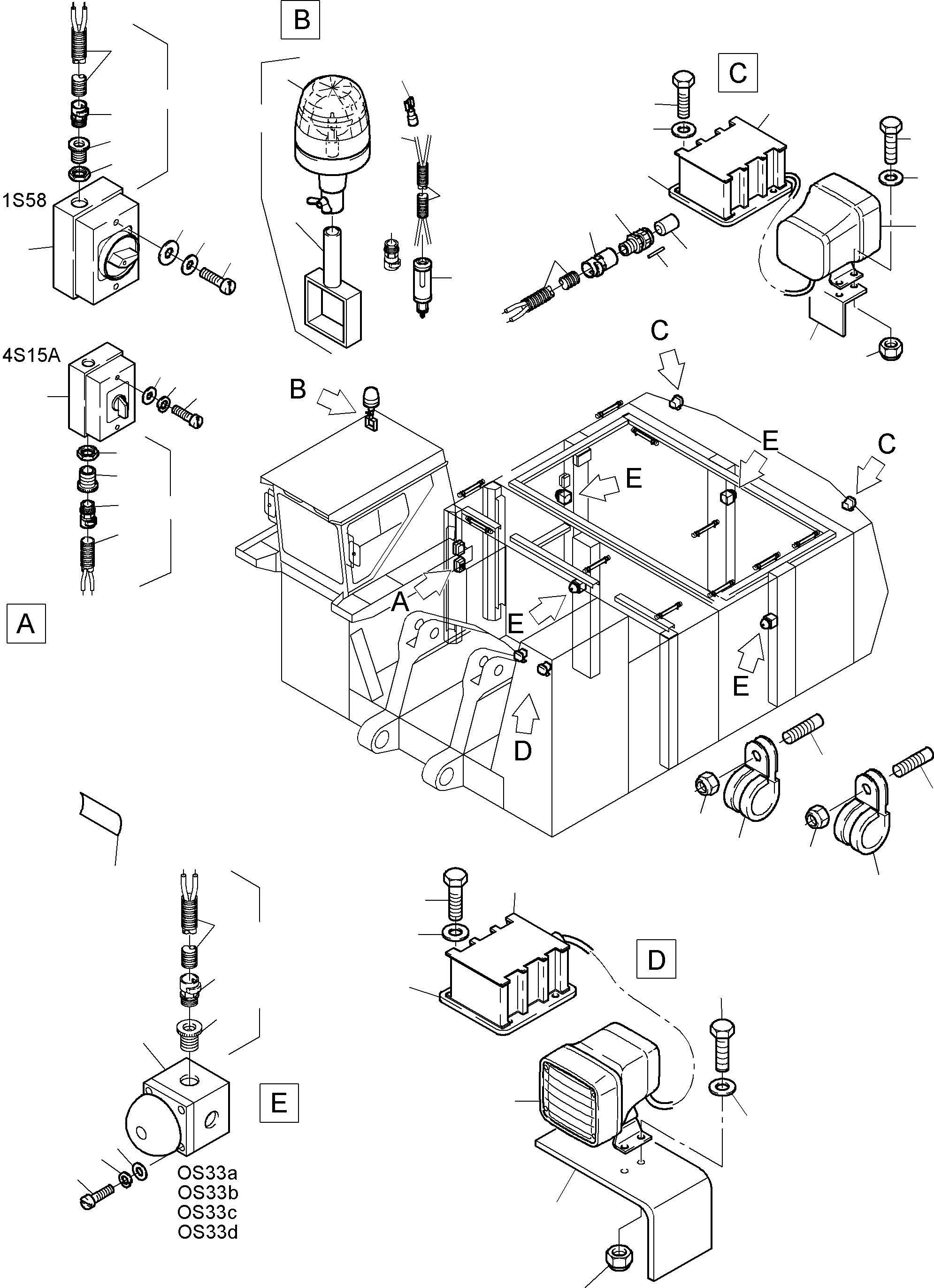Жгут проводов - emergency push buttom OS33A 927 531 40 KOMATSU