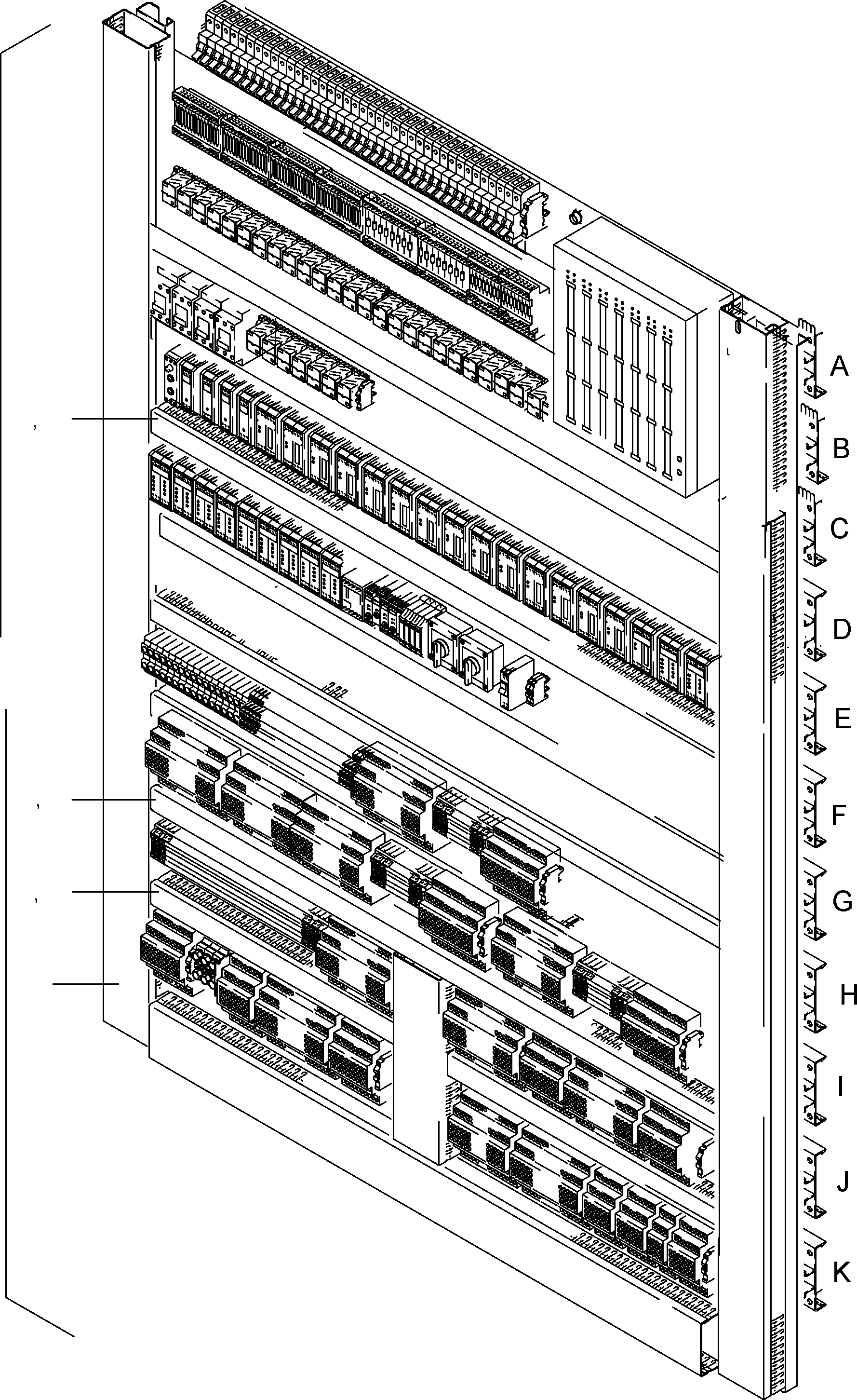 Switch framing with electr. parts 927 017 40 KOMATSU