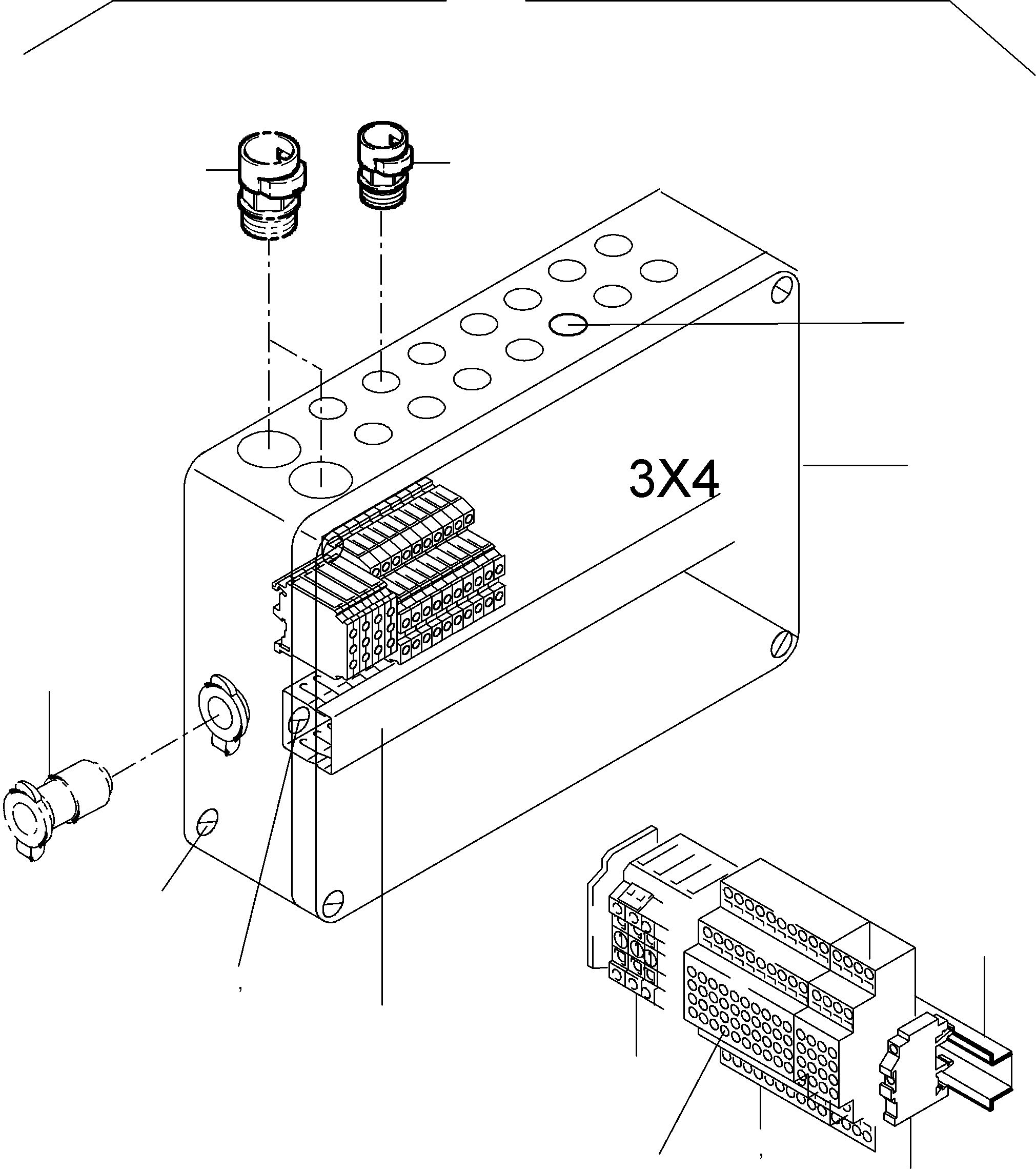 Junction box 921 525 40 KOMATSU