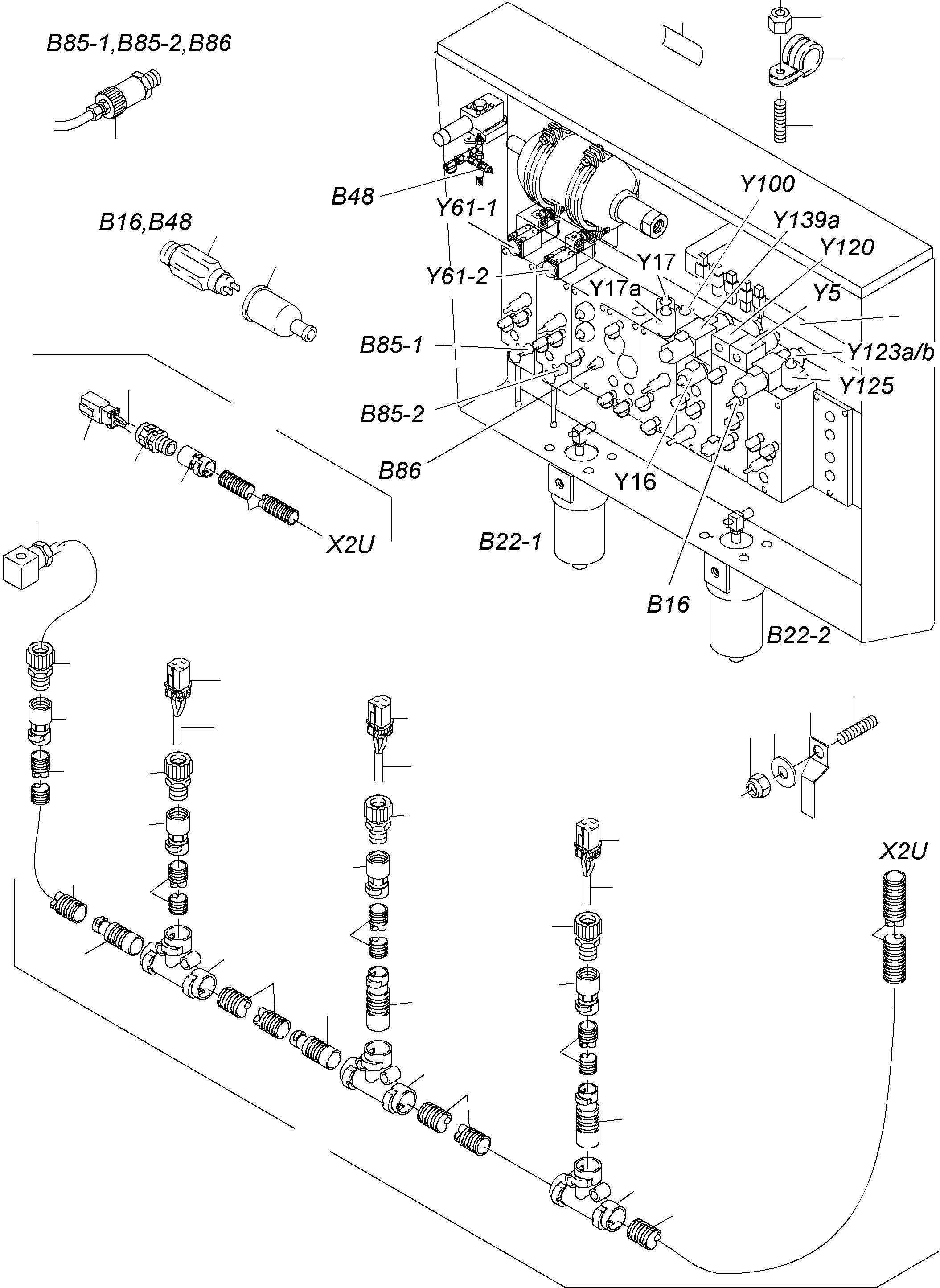 Harness - cartridge block 927 540 40 KOMATSU