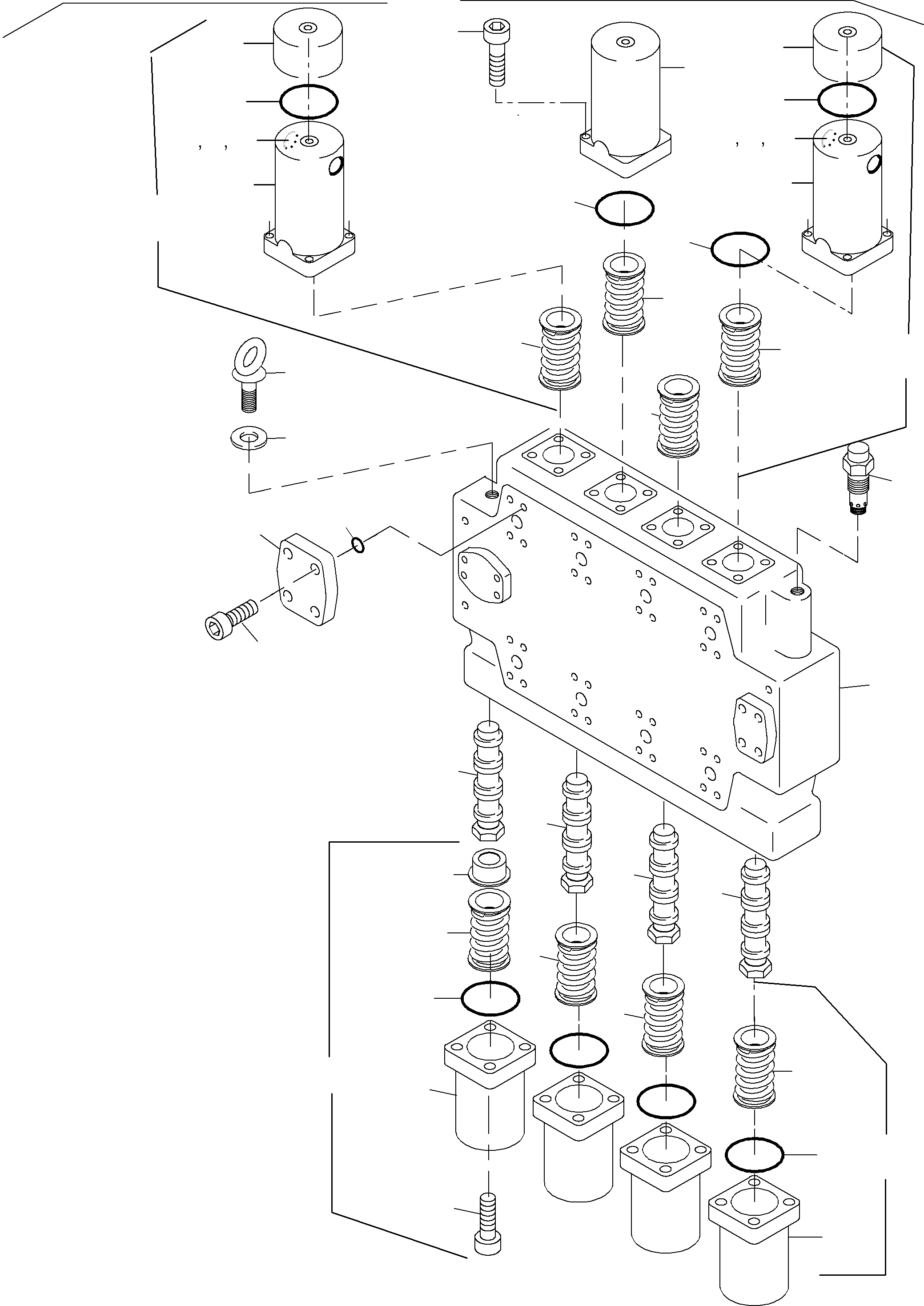 Conversion kit - axle I-III assy. fig-nos. 31-38 794 372 73 KOMATSU