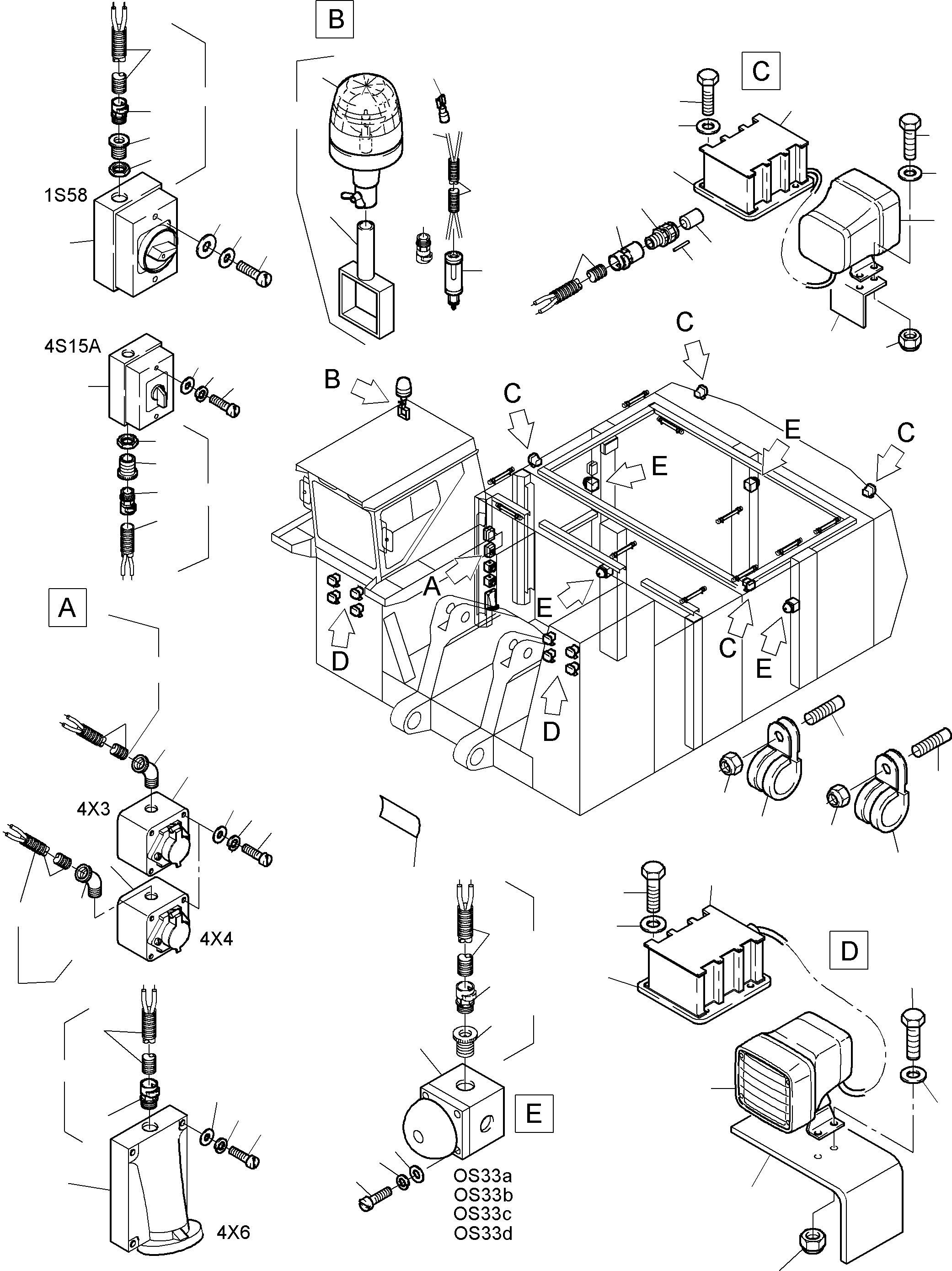 Жгут проводов - socket 4X3 927 526 40 KOMATSU