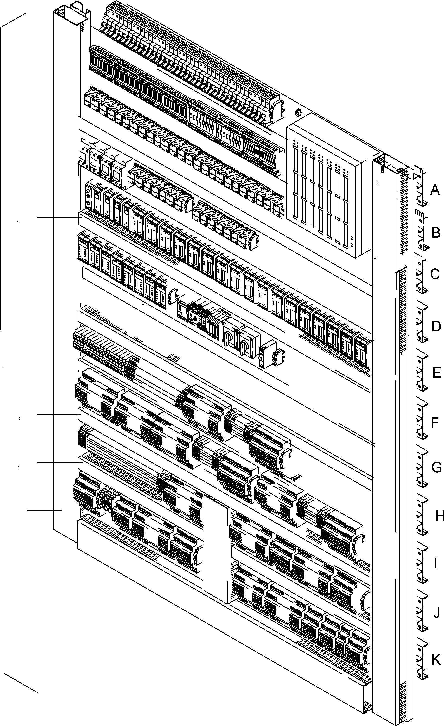 Switch framing with electr. parts 929 662 40 KOMATSU
