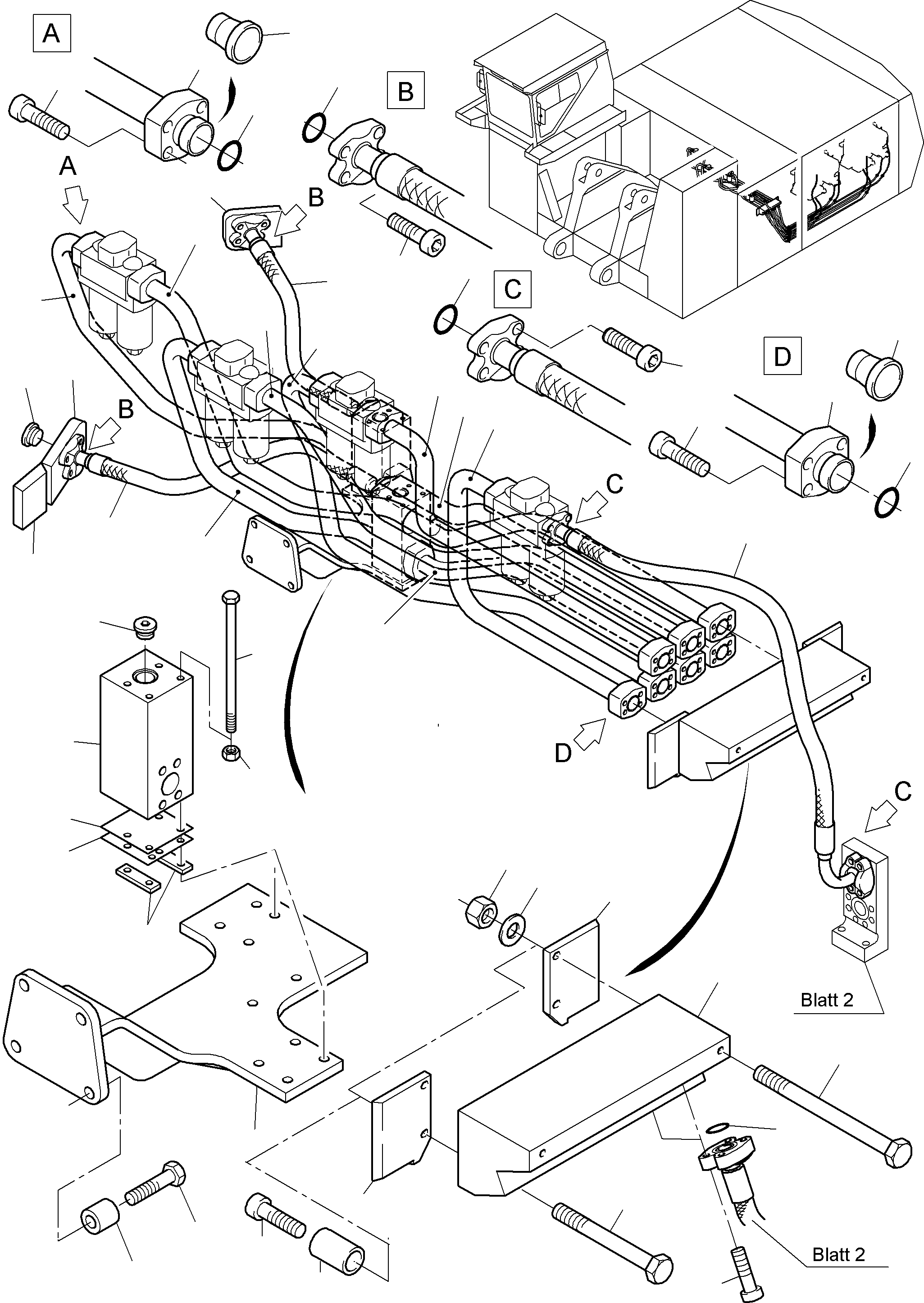 Hose assy. DN 50x940 940 581 40 KOMATSU