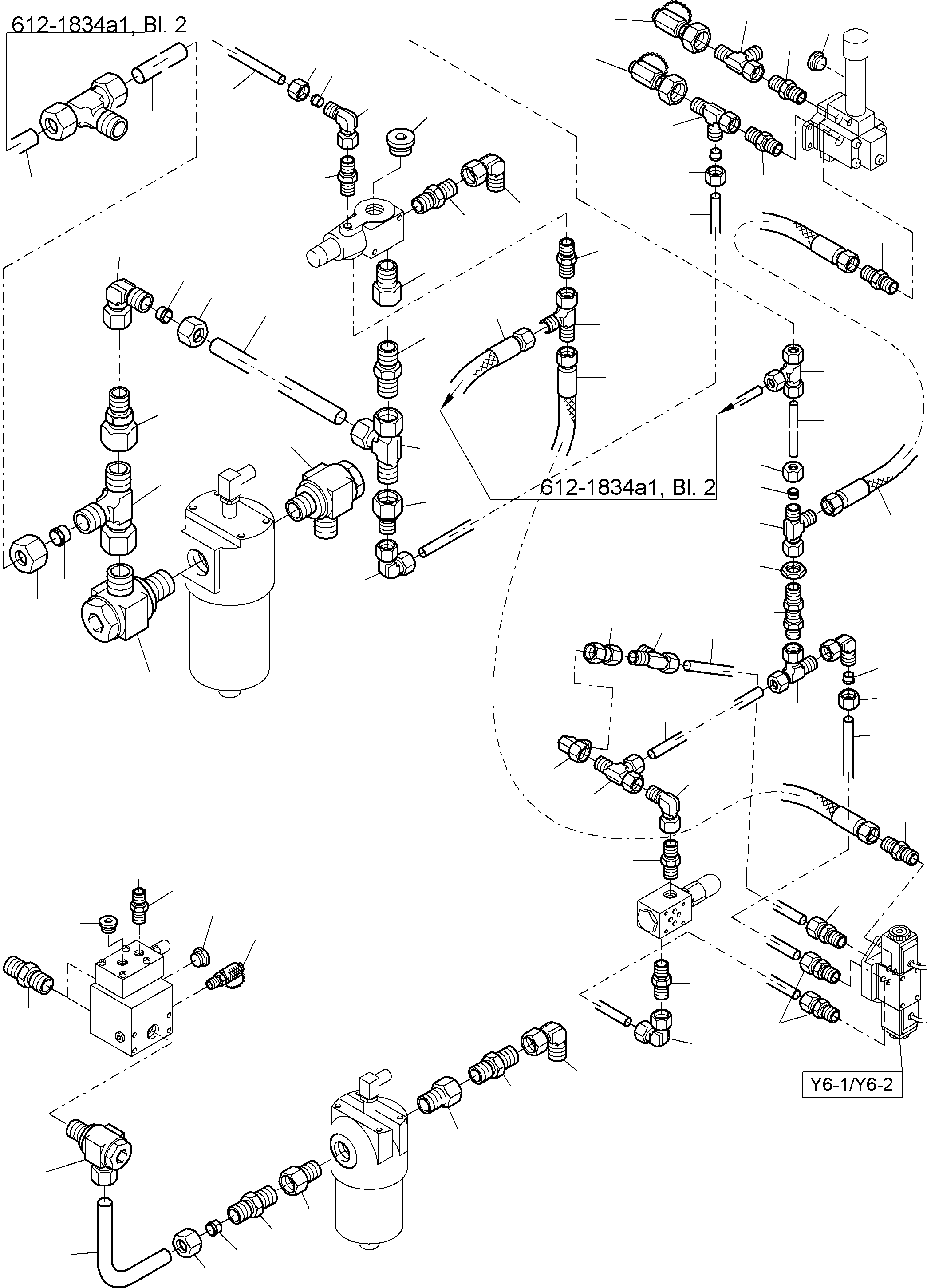 Pipe assy. Ø 38 607 657 40 KOMATSU