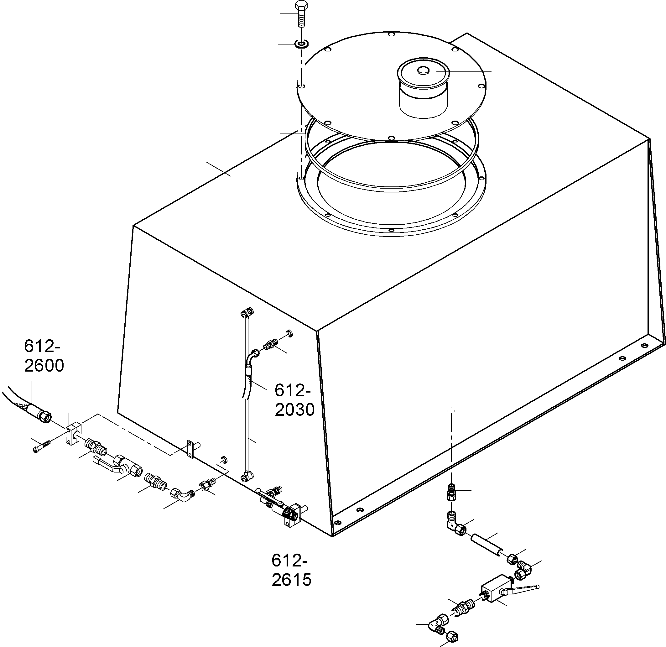 Auxiliary tank 934 830 40 KOMATSU