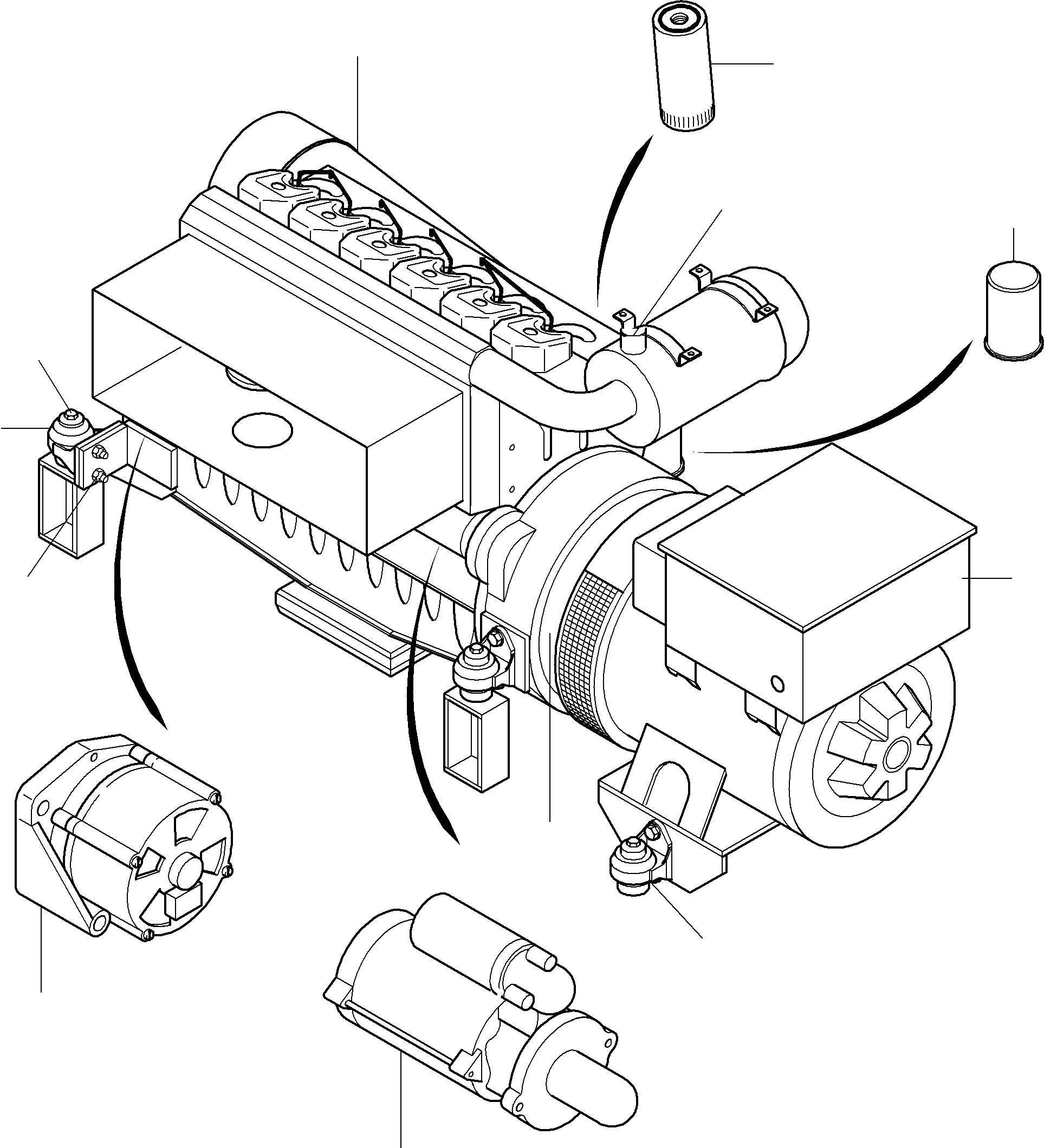Starter 795 075 73 KOMATSU