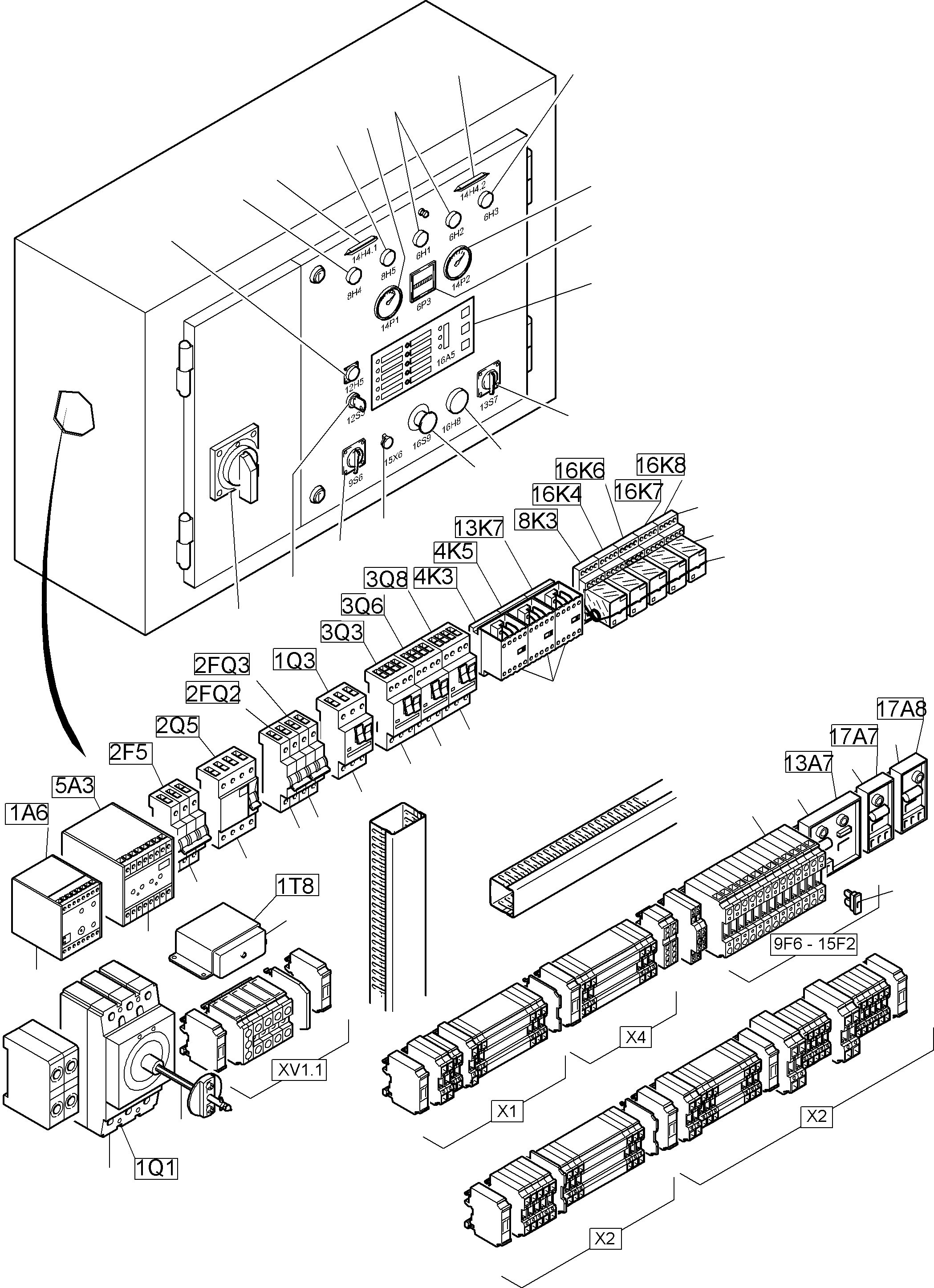 Temperature indicator, engine 14P2 795 082 73 KOMATSU