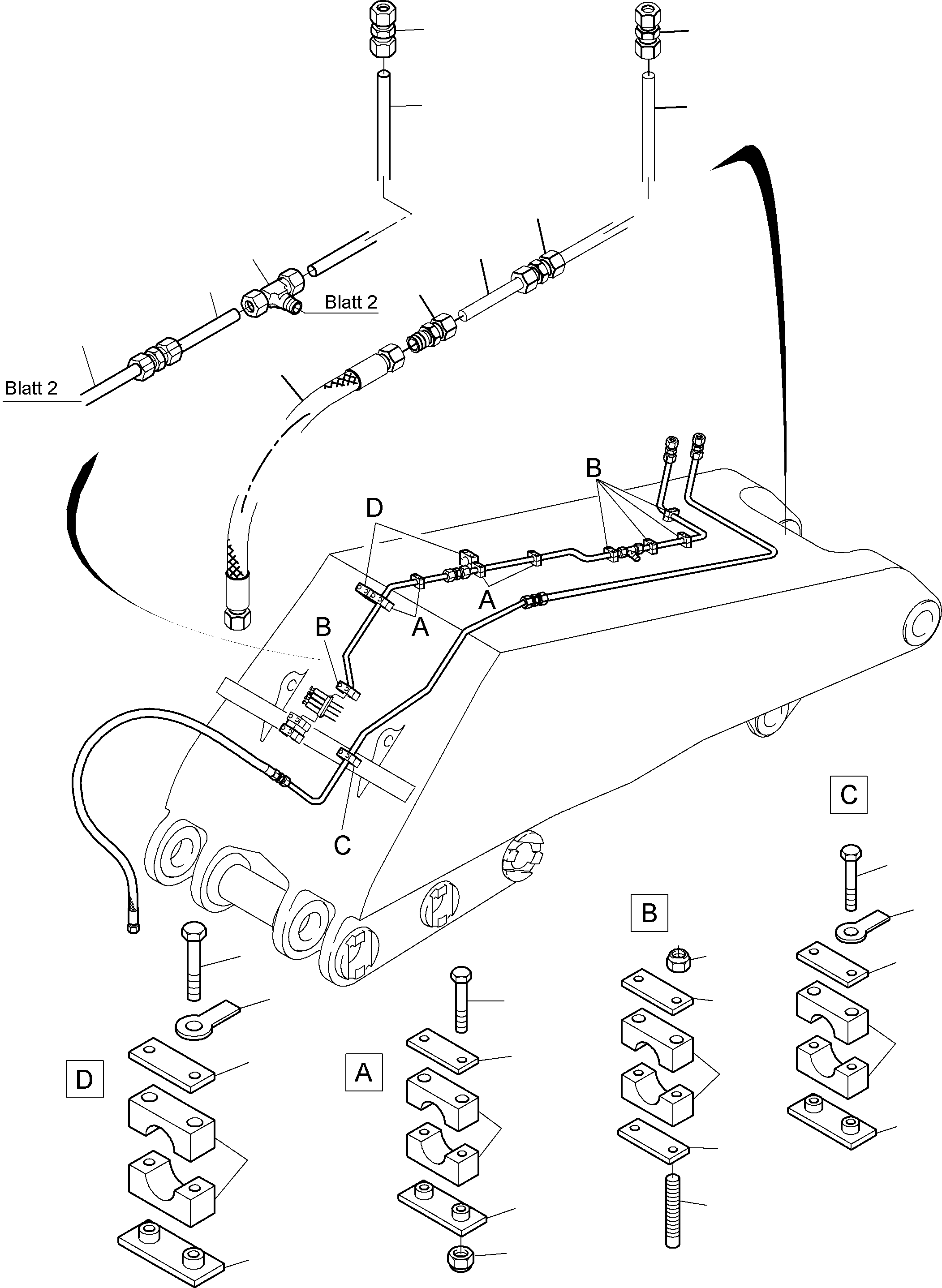 Pipe assy.ø25 944 300 40 KOMATSU