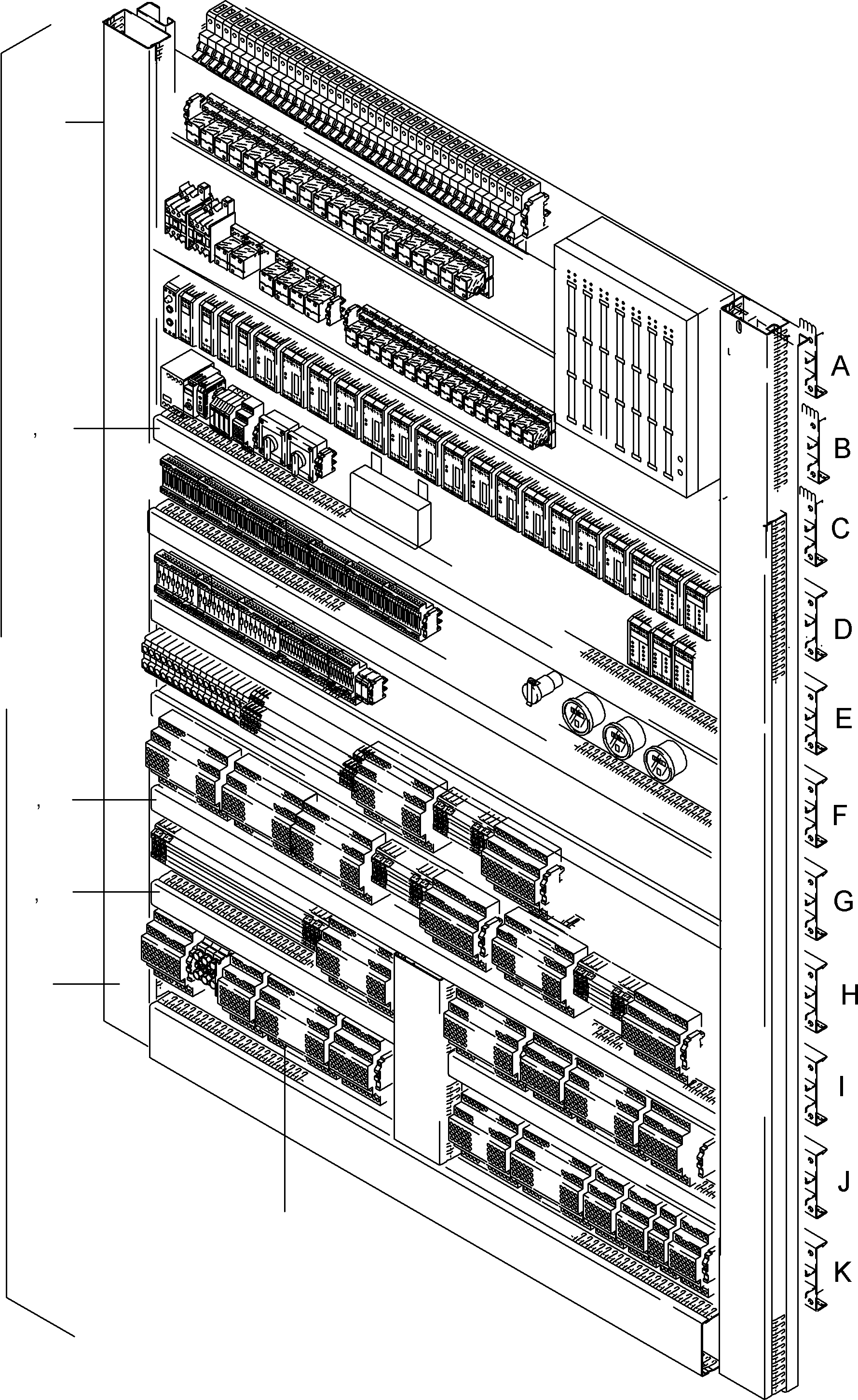Switch framing with electr. parts 944 740 40 KOMATSU