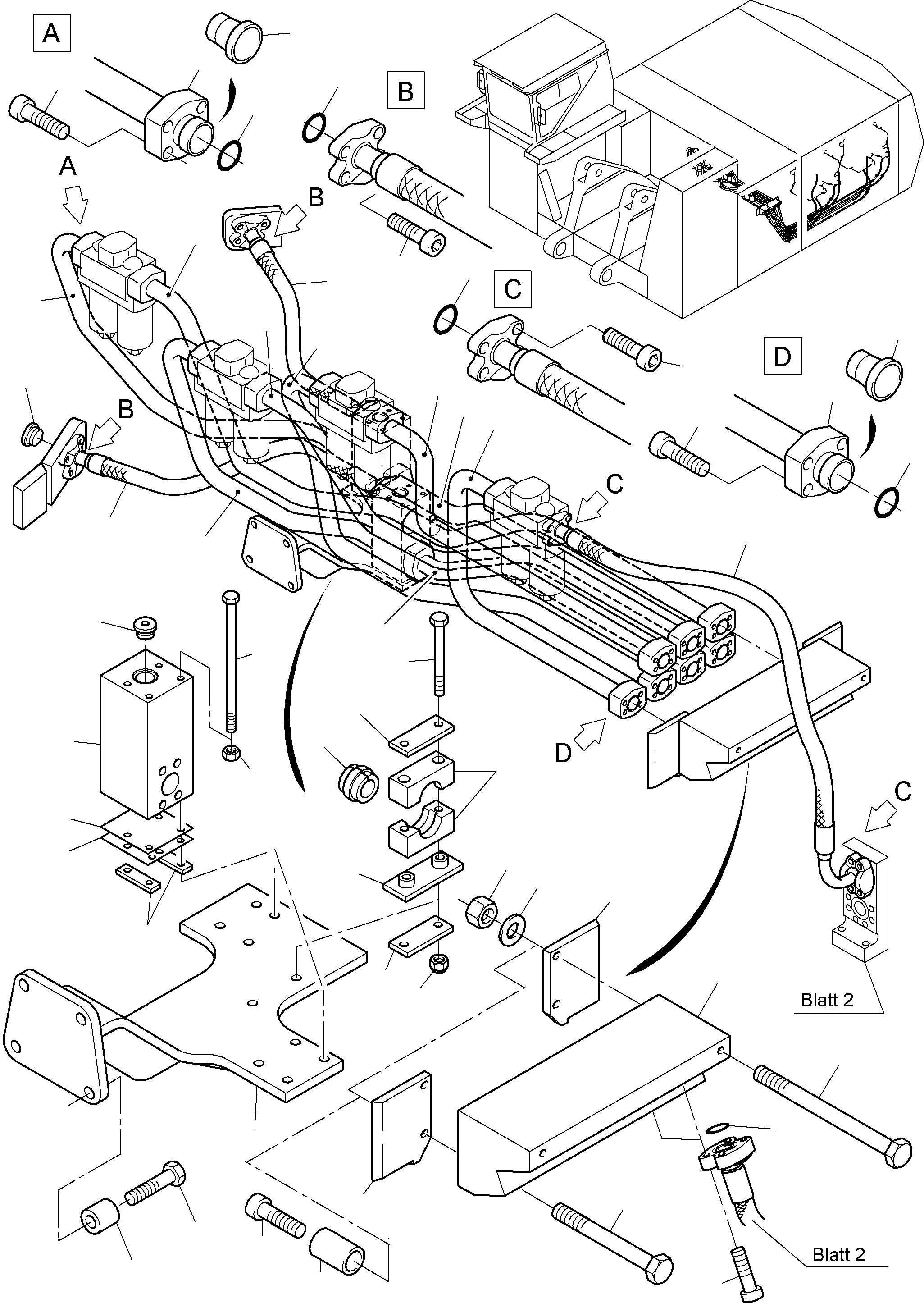 Труба в сборе ø 65 796 414 73 KOMATSU