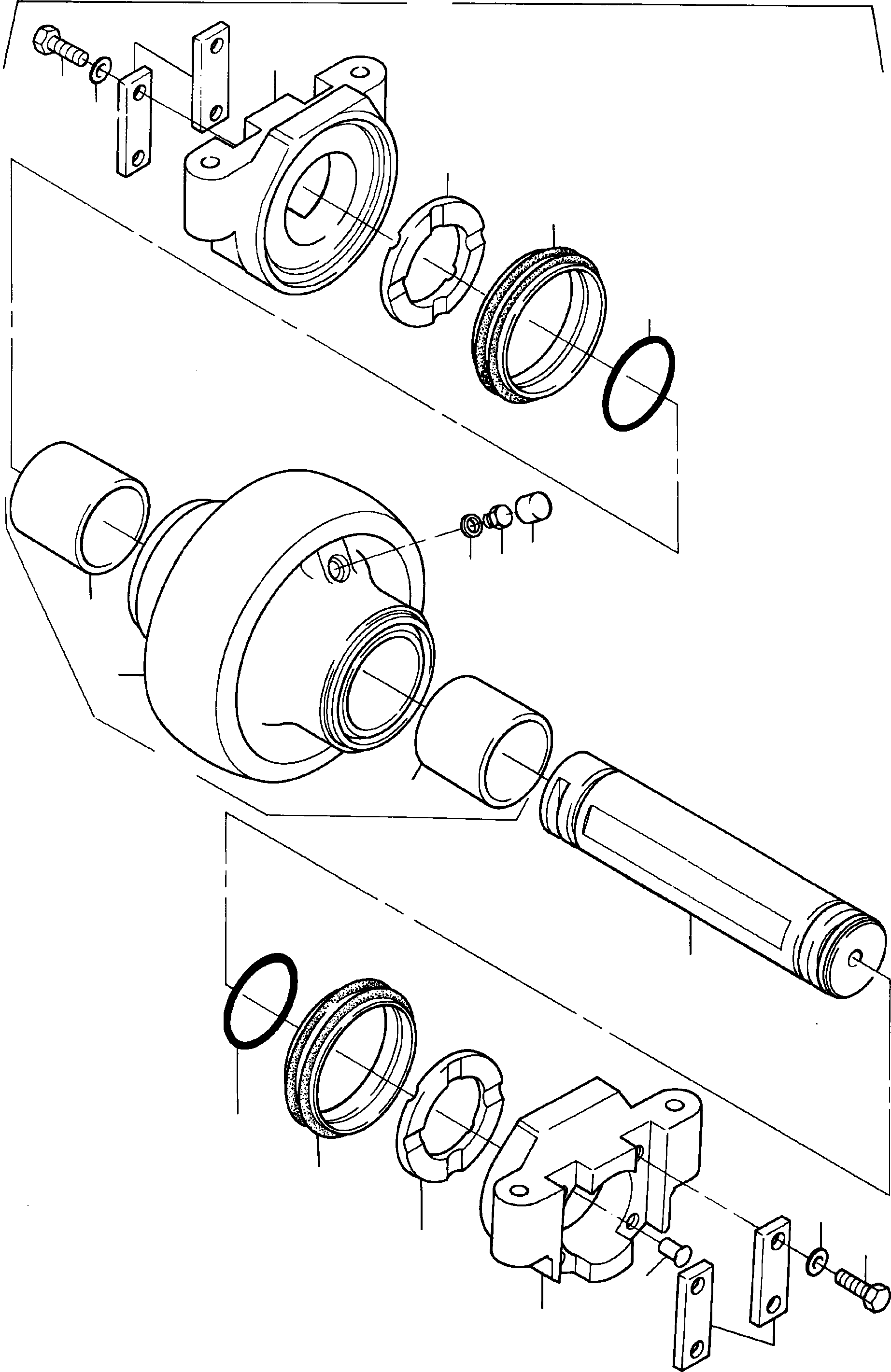 Bottom roller, assy. 943 164 40 KOMATSU
