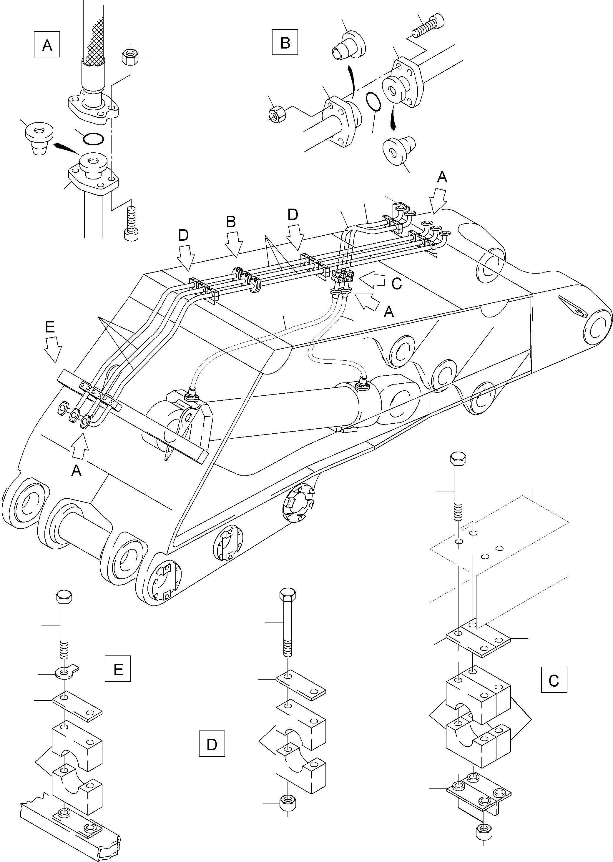Boom weldment 945 494 40 KOMATSU
