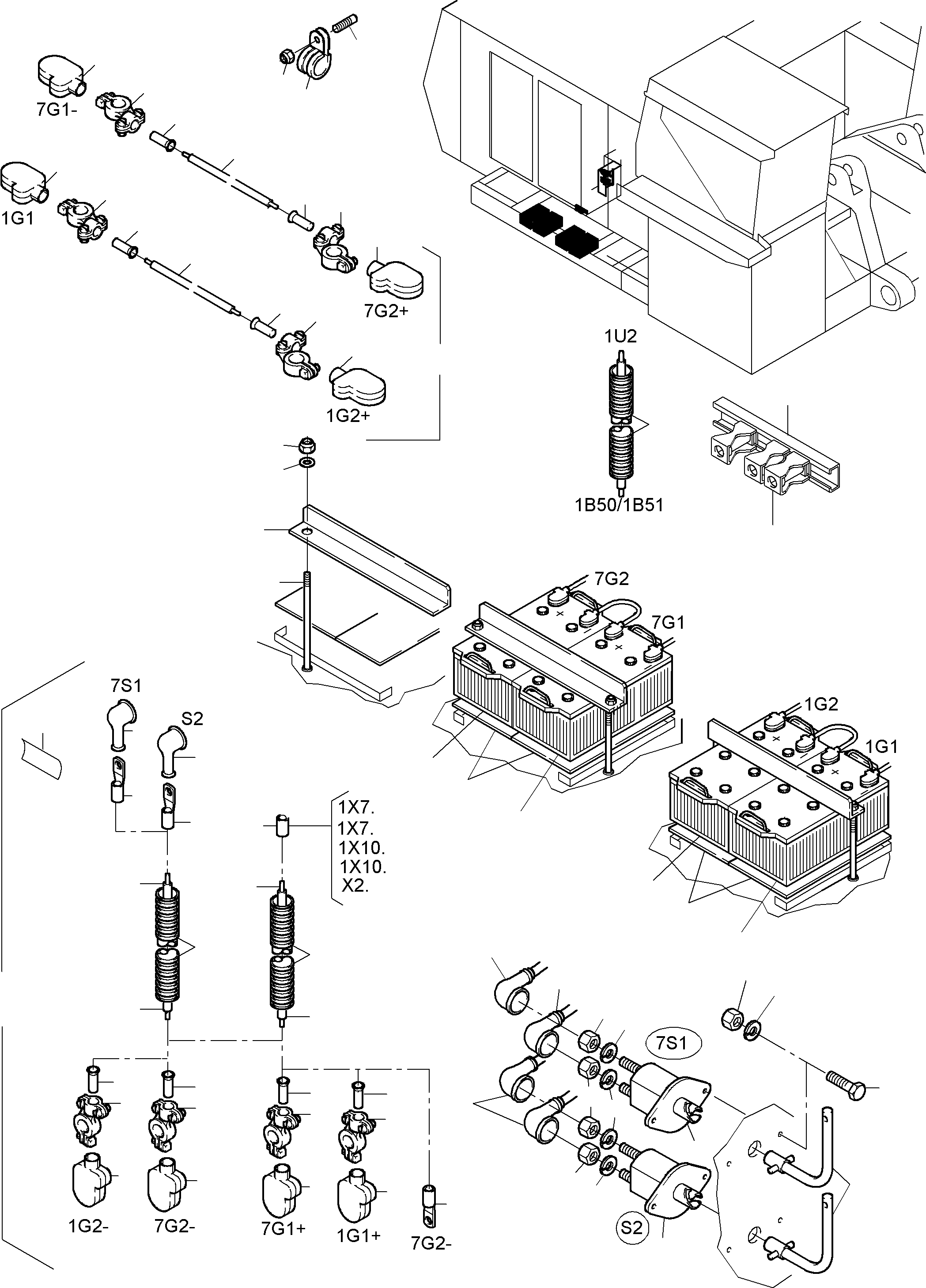 Harness - battery box 946 991 40 KOMATSU