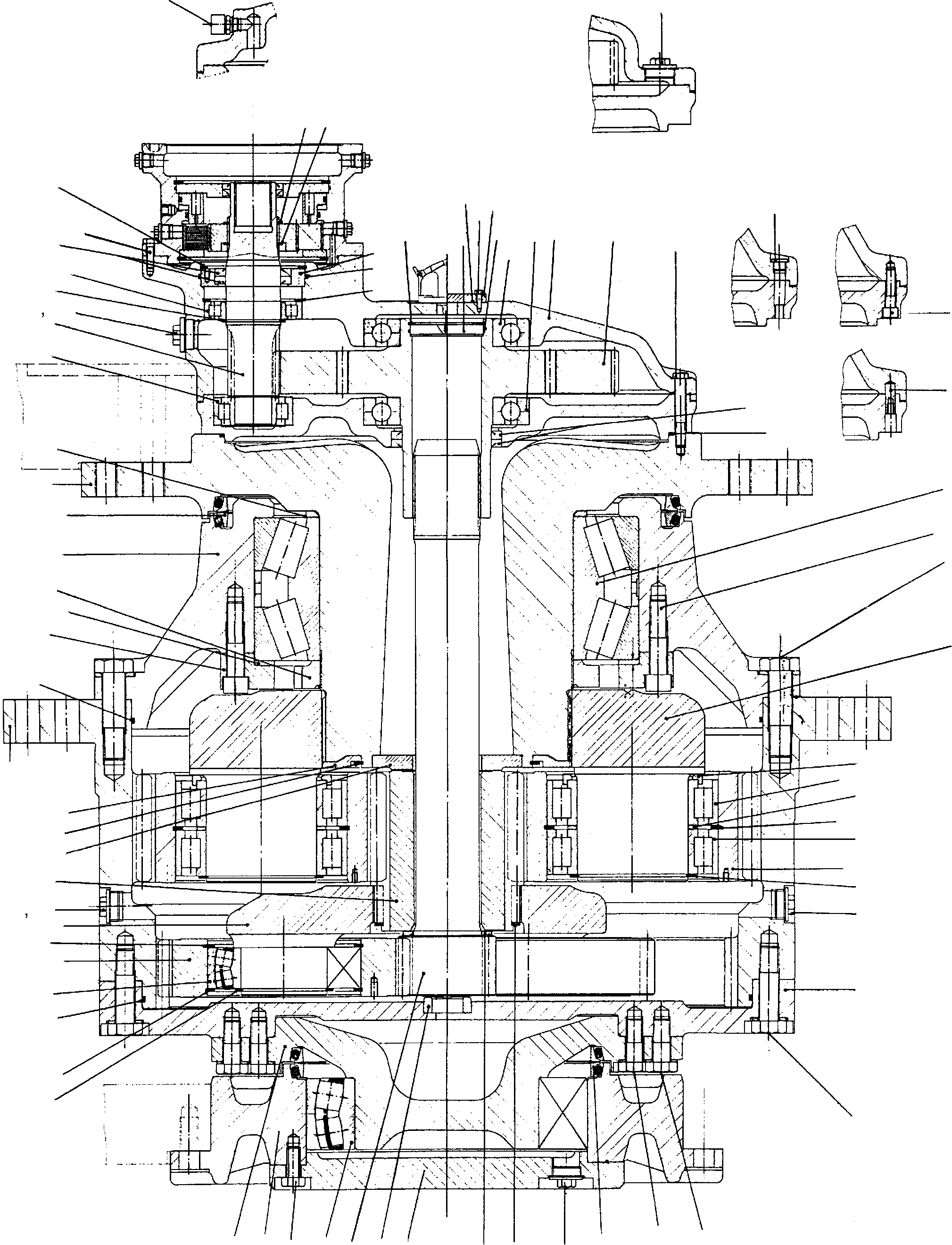 Drive gear box 654 641 40 KOMATSU