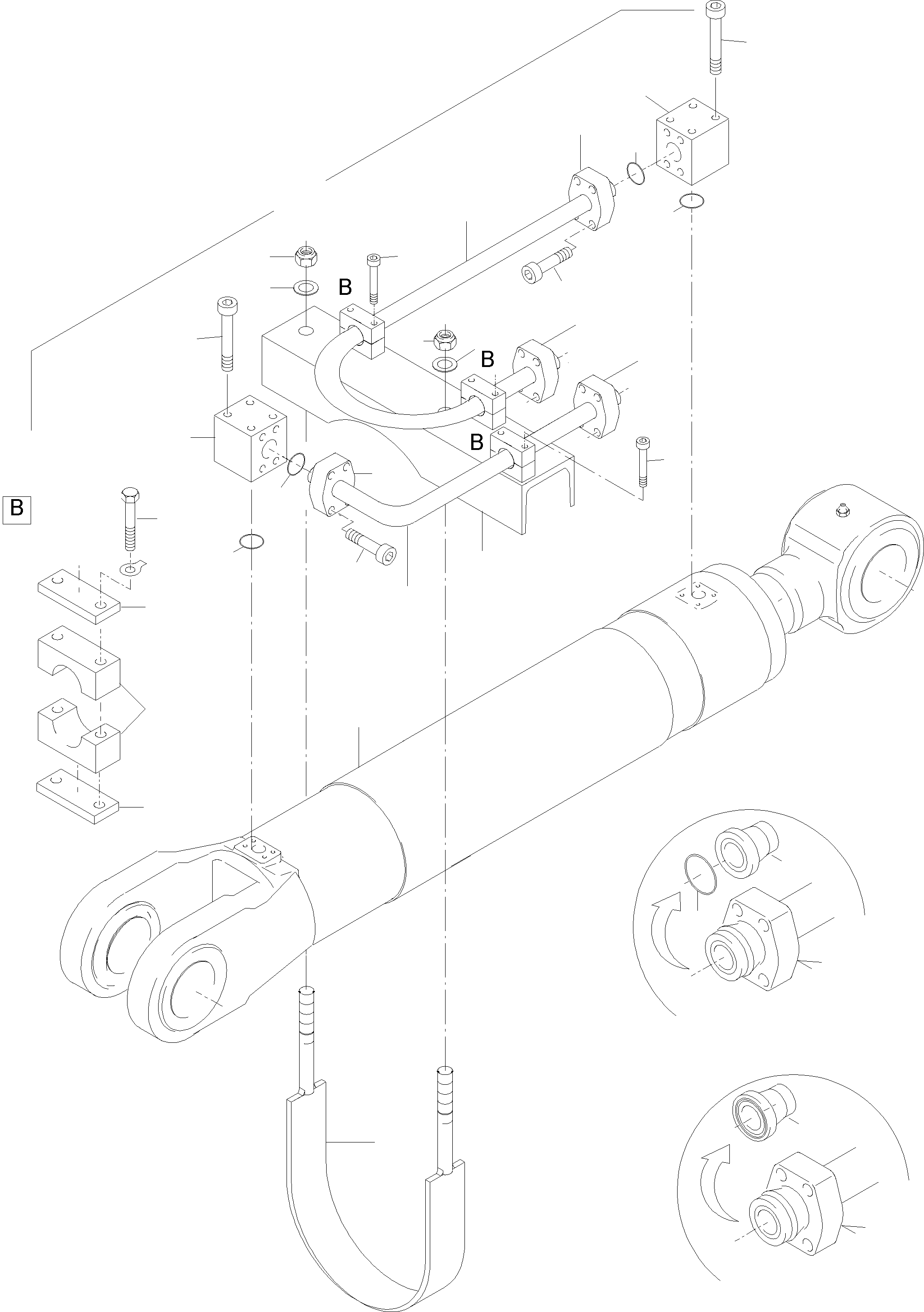 Piping, assy. l.h. fig-nos. 05-26 904 552 40 KOMATSU