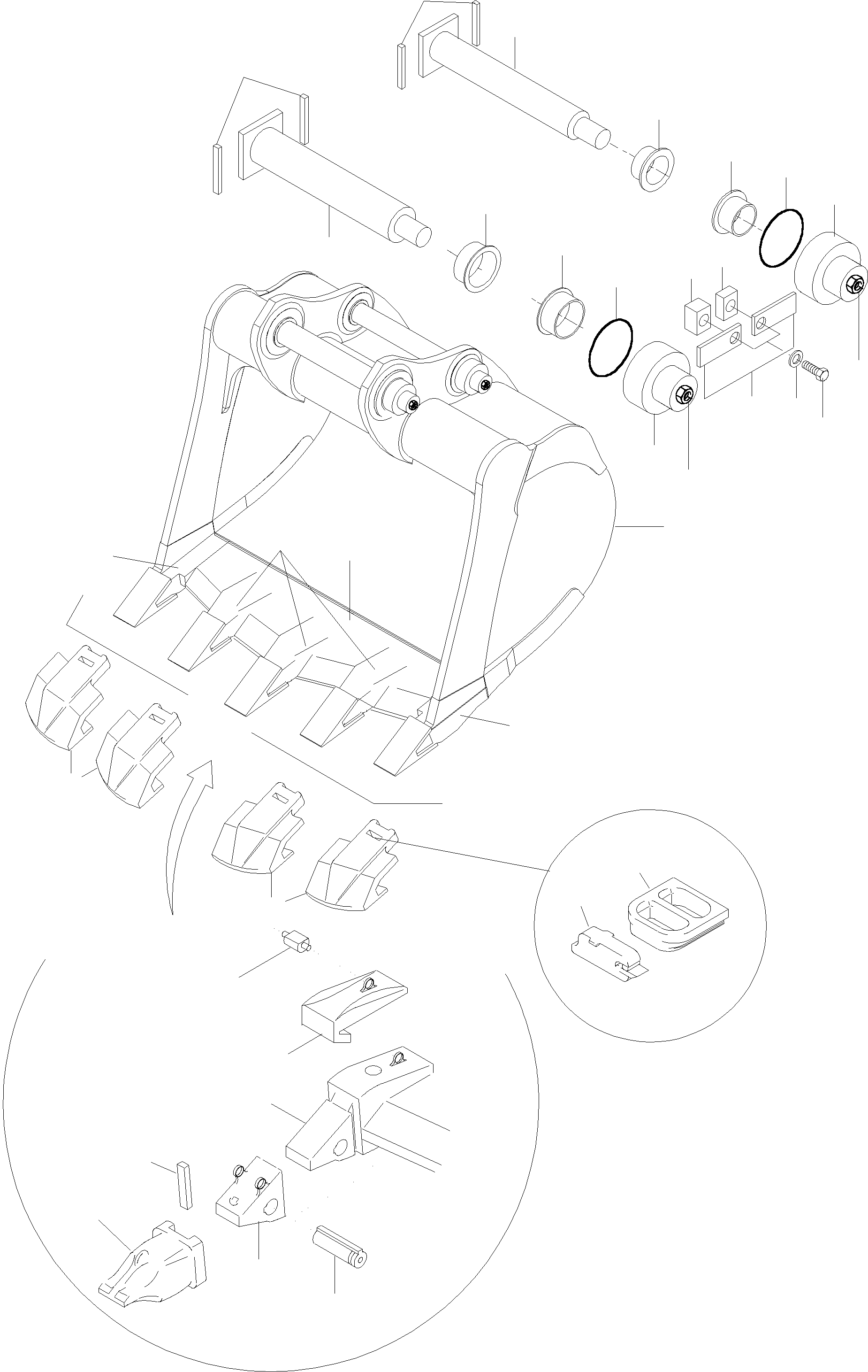 Corner adapter r. h. 655 889 40 KOMATSU
