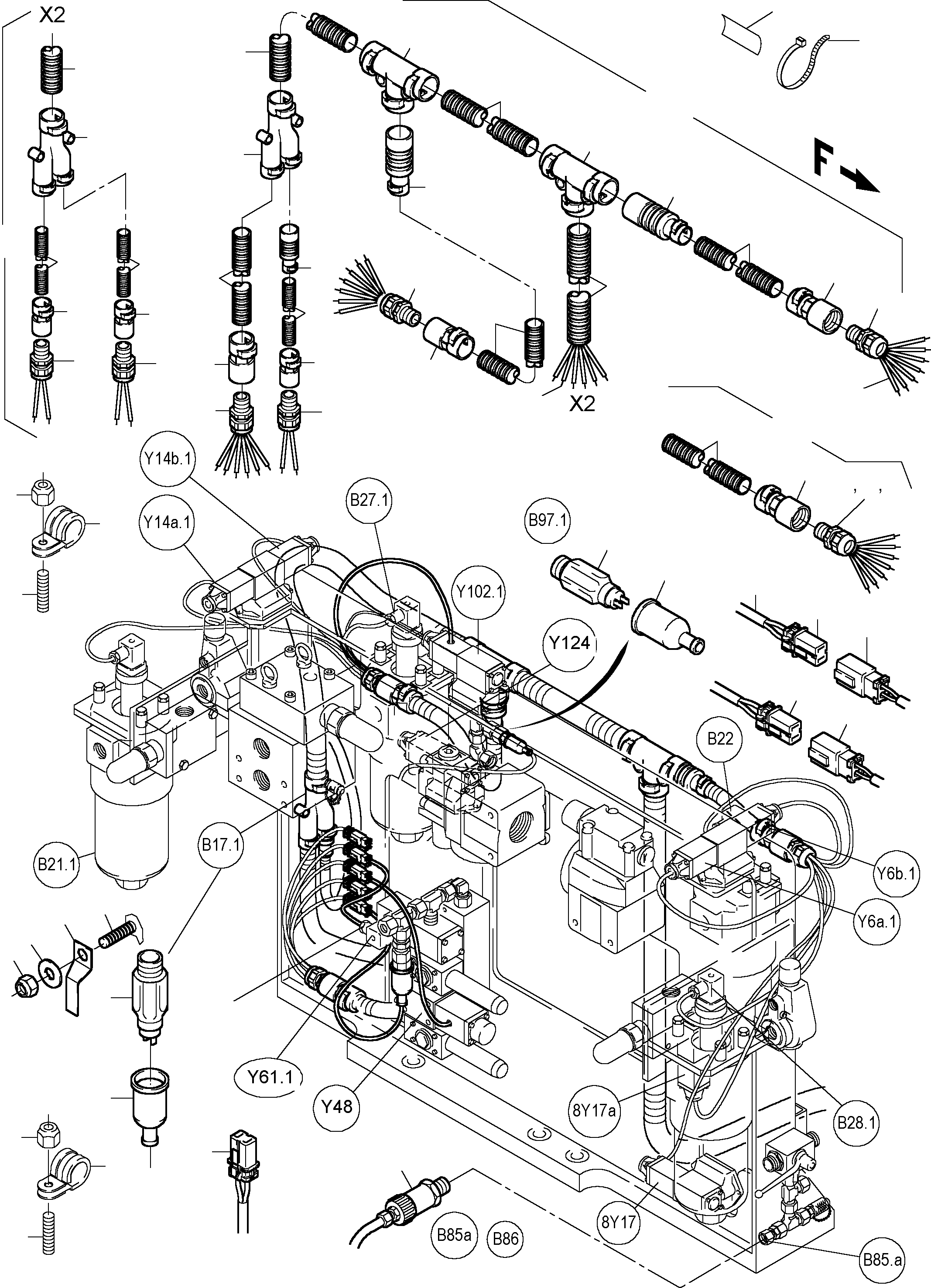 Protecting hose DN 23 Bulk ware, state length required 907 1780 40 KOMATSU