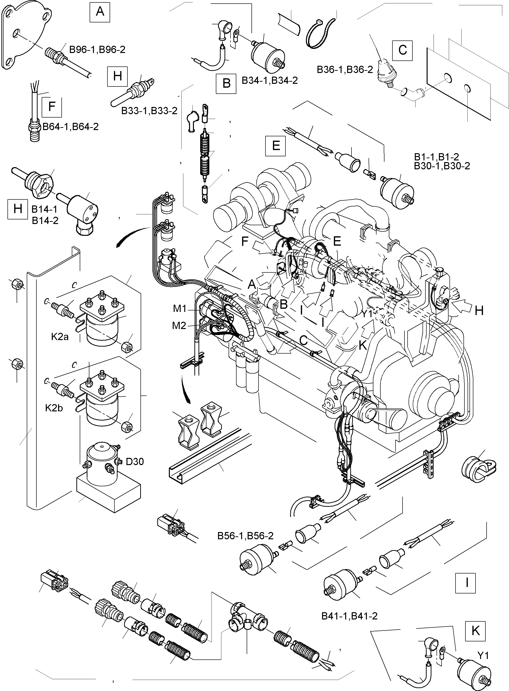Кабель - starter 3M2-1-GND 917 366 40 KOMATSU