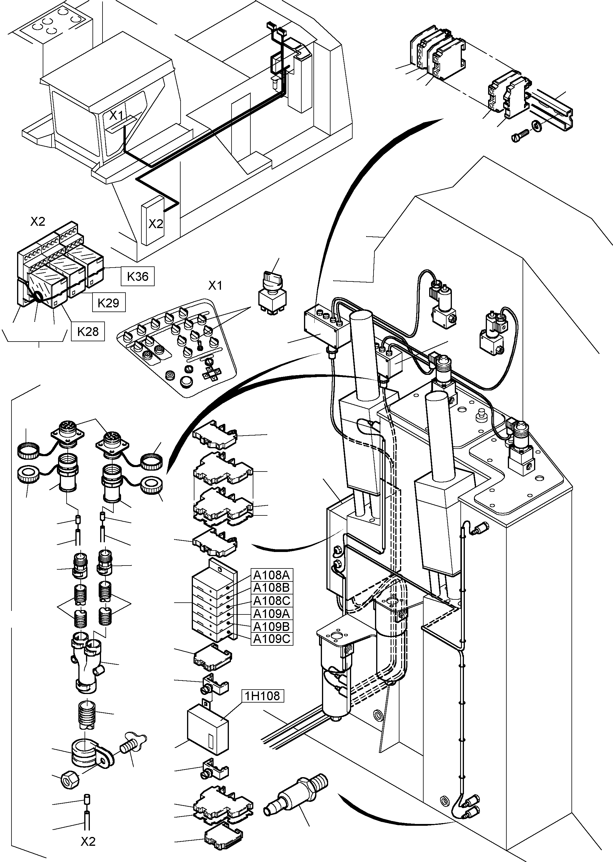 Harness - lube arr. 903 486 40 KOMATSU