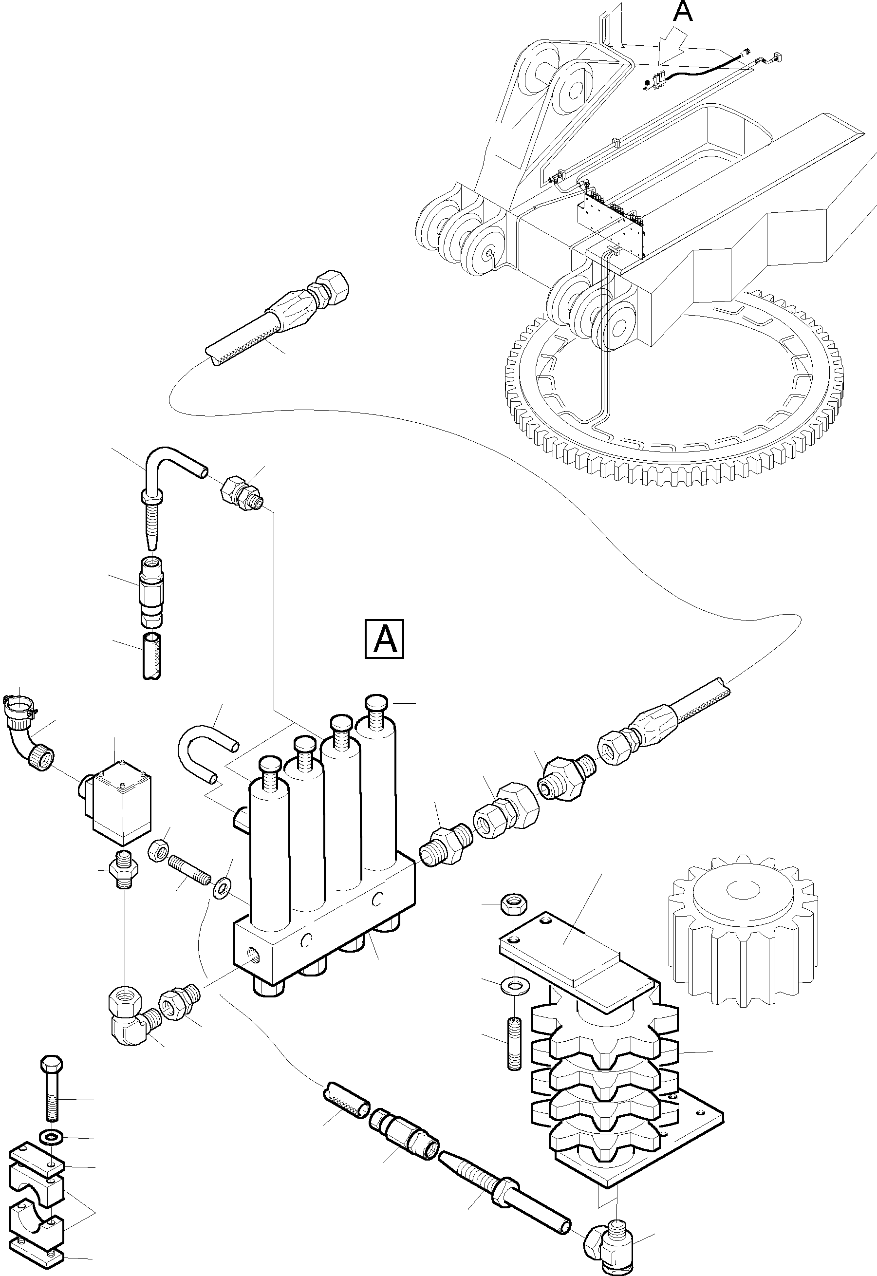 Hose assy. DN 20x3400 907 312 40 KOMATSU