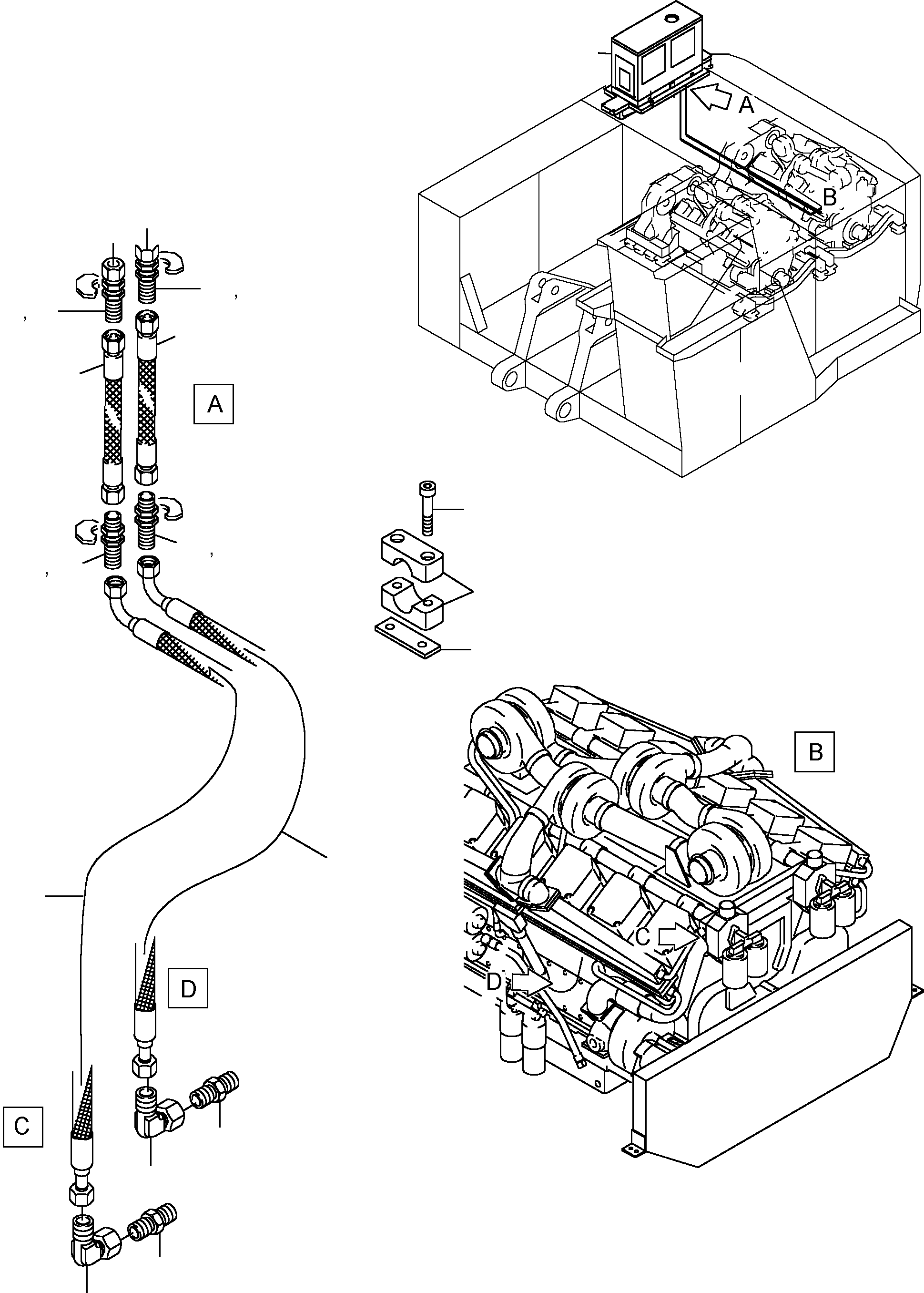 Hose assy. DN 16x4050 517 235 98 KOMATSU