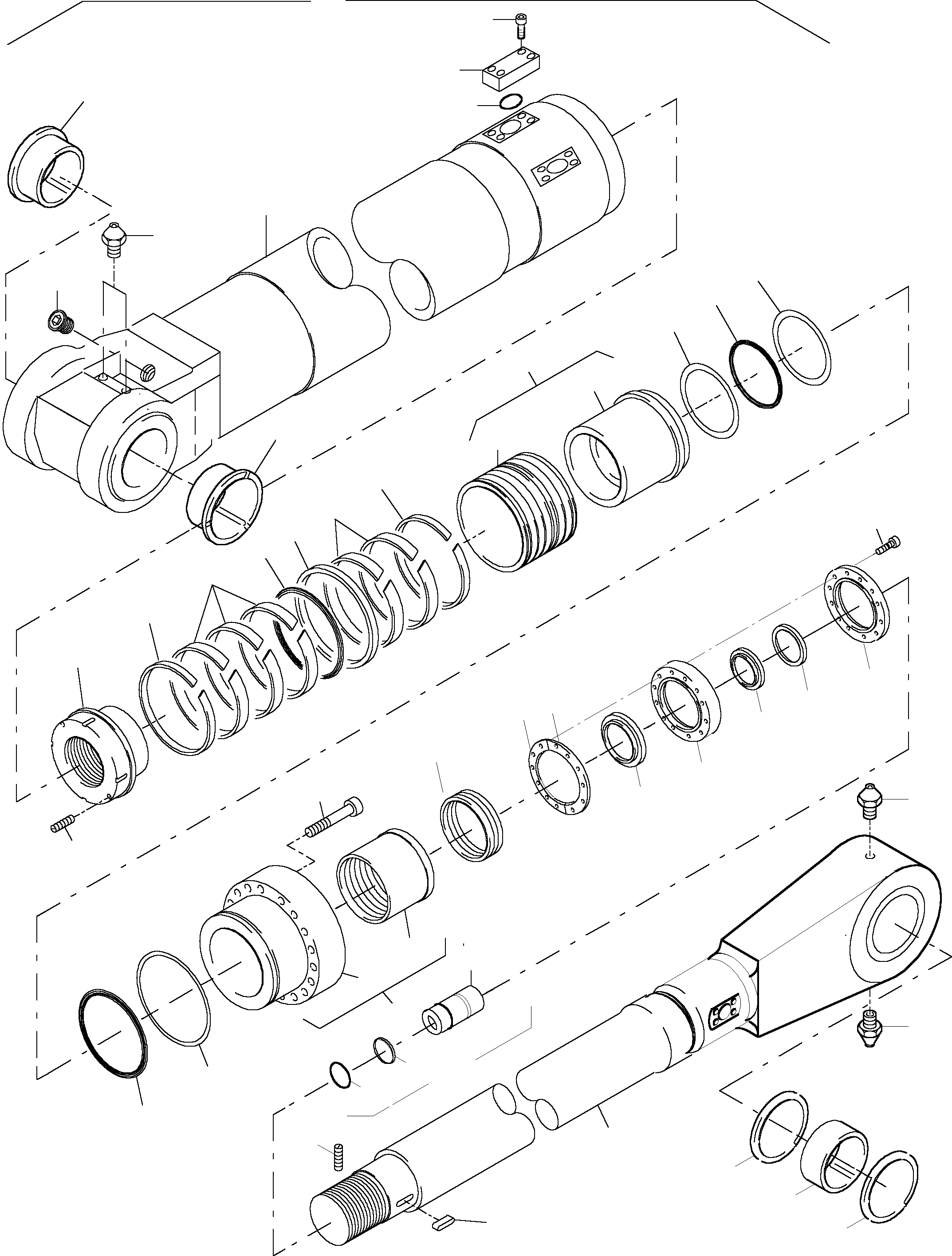 Hydraulic cylinder assy. 922 245 40 KOMATSU
