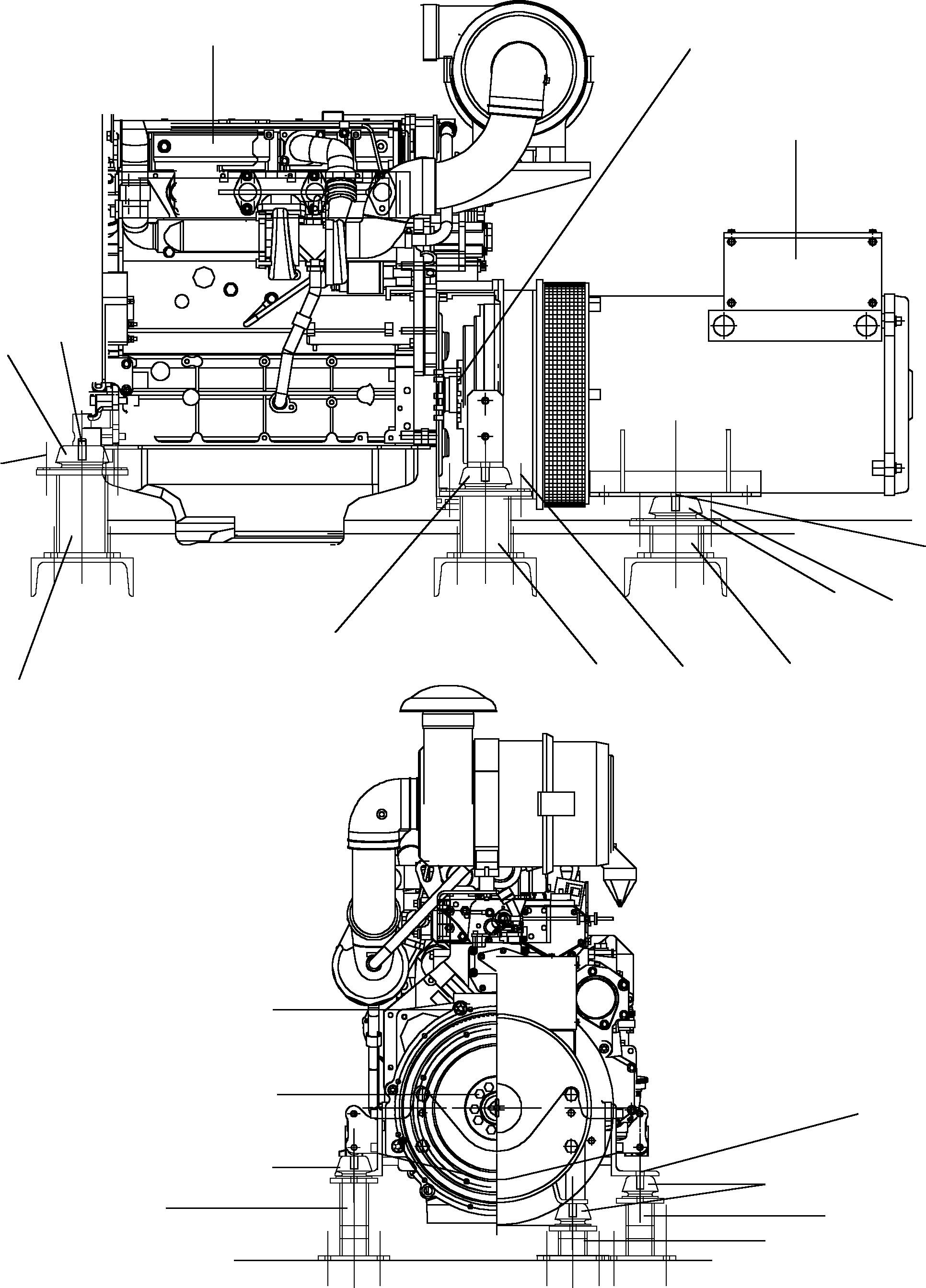 Engine suspension 792 641 73 KOMATSU