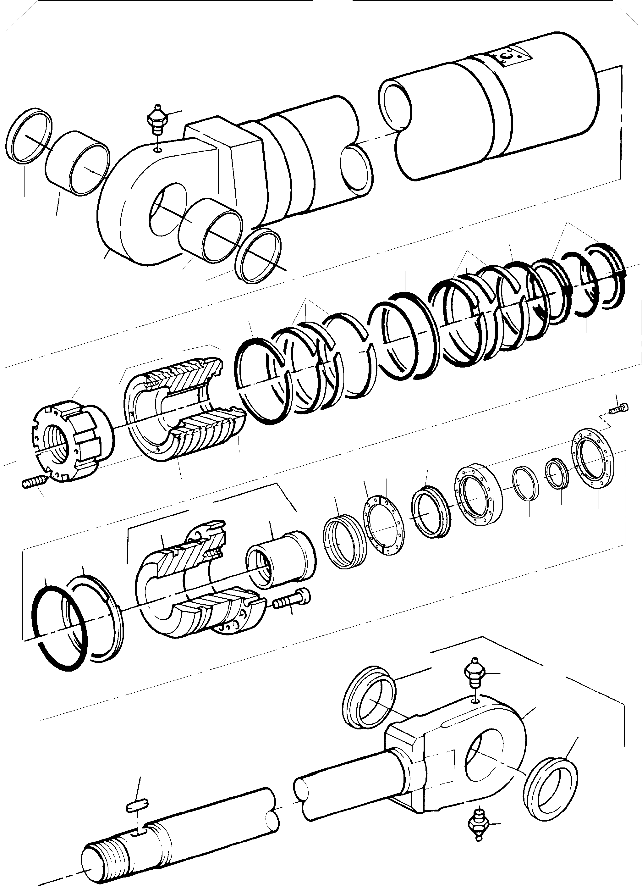 Sealing flange assy. incl. fig-nos. 11+12 922 231 40 KOMATSU